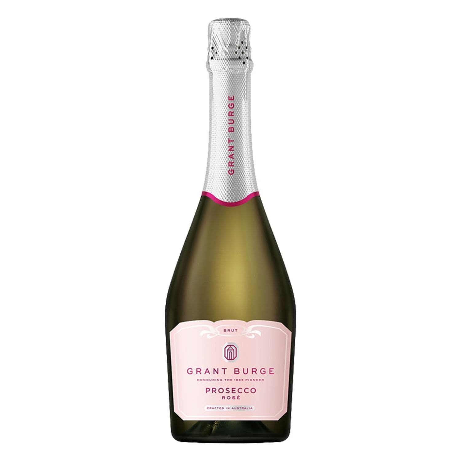 Grant Burge Prosecco Rose shows soft red fruits with a bright minerality and slightly savoury nature. Dry in taste, with just a hint of tannin adding texture to the fresh and fruity style.<br /> <br />Alcohol Volume: 11.00%<br /><br />Pack Format: Bottle<br /><br />Standard Drinks: 6.5</br /><br />Pack Type: Bottle<br /><br />Country of Origin: Australia<br /><br />Region: South Eastern Australia<br /><br />Vintage: Non Vintage<br />
