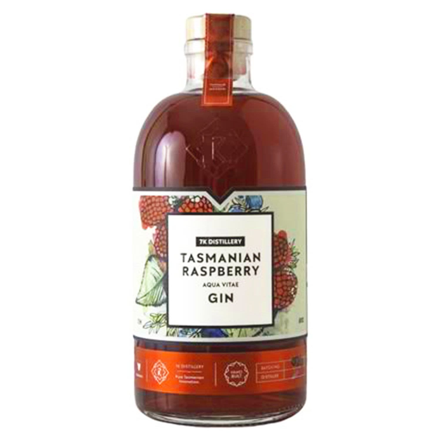 7K Distillery Aqua Vitae Raspberry Gin 725mL Bottle