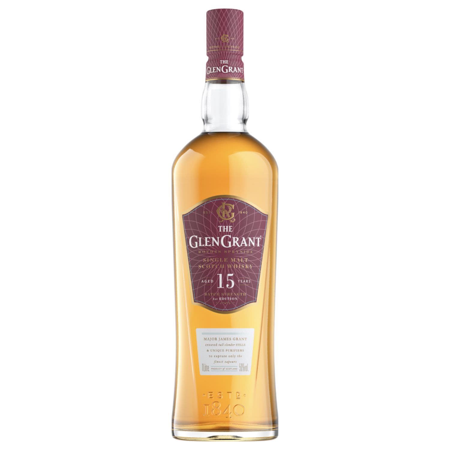 The Glen Grant 15 Year Old Single Malt Scotch Whisky 700mL Bottle