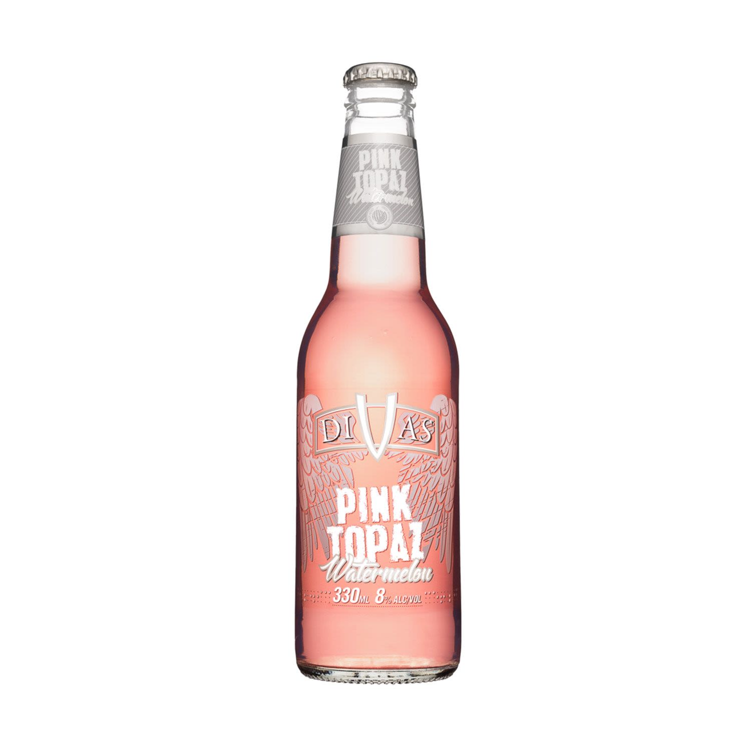 Divas Pink Topaz Watermelon Bottle 330mL 4 Pack