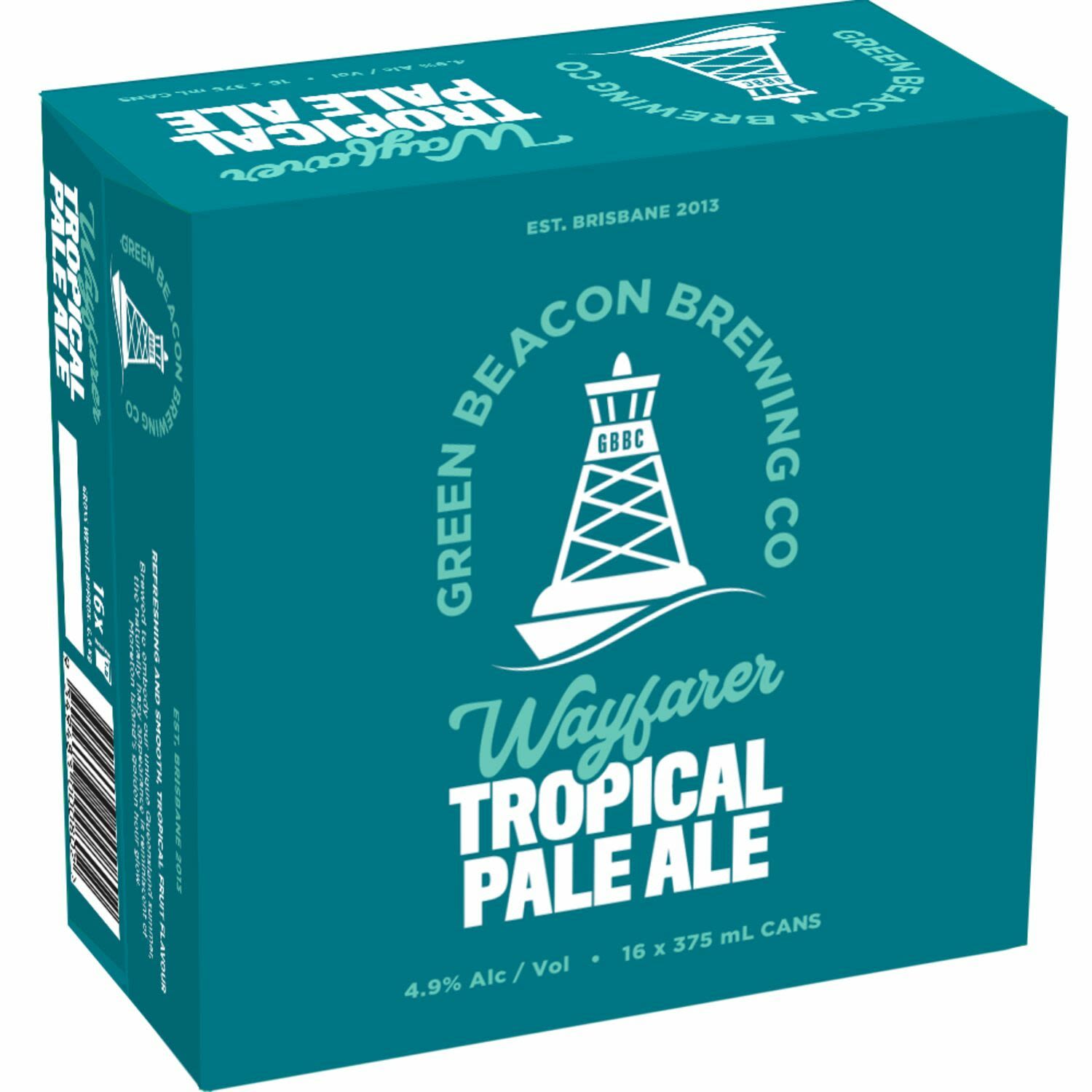 Green Beacon Wayfarer Tropical Pale Ale Can 375mL 16 Pack