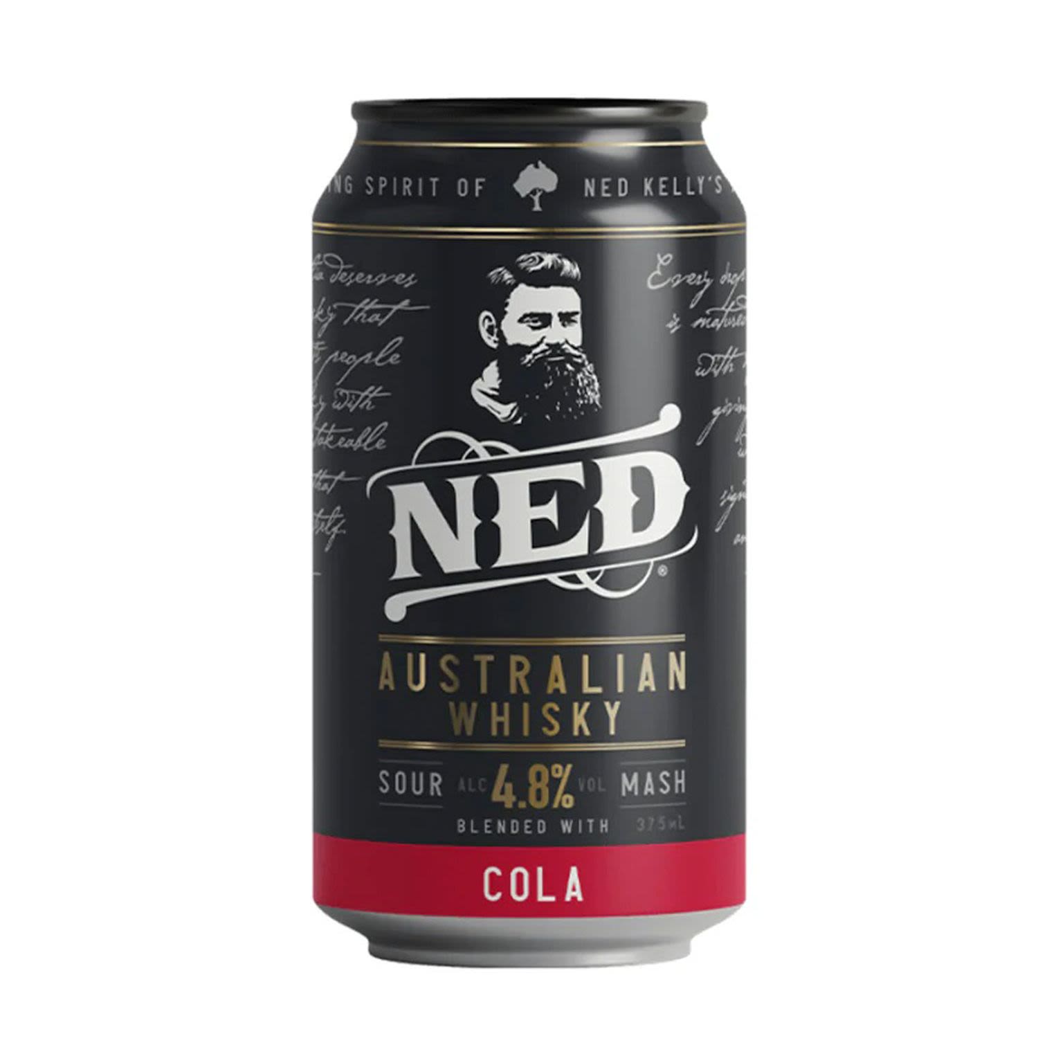 Ned Whisky & Cola 4.8% 440ml Can 4 Pack