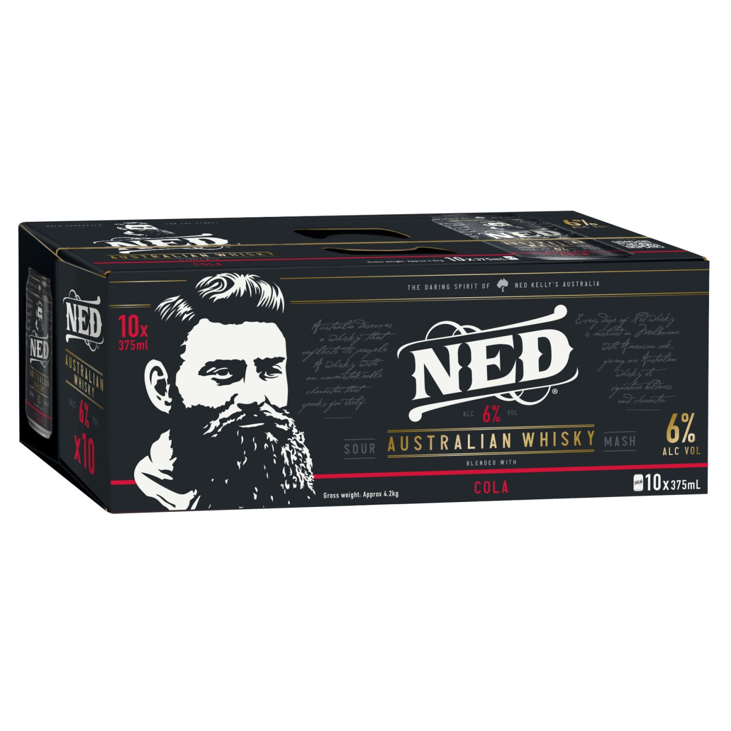 Ned Whisky & Cola 6% Can 375mL 10 Pack