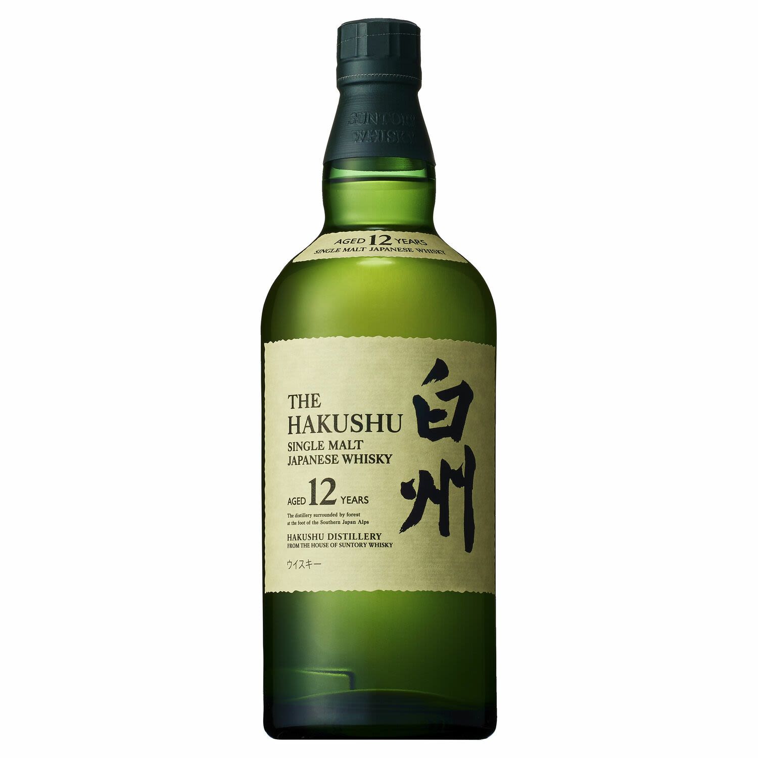 Hakushu 12 Year Old Single Malt Japanese Whisky 700mL Bottle