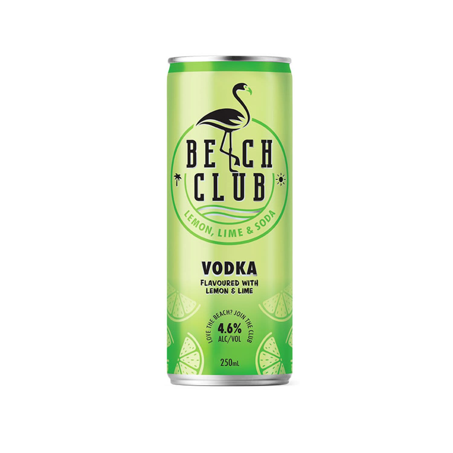 Beach Club Vodka Lemon Lime Can 250mL 24 Pack