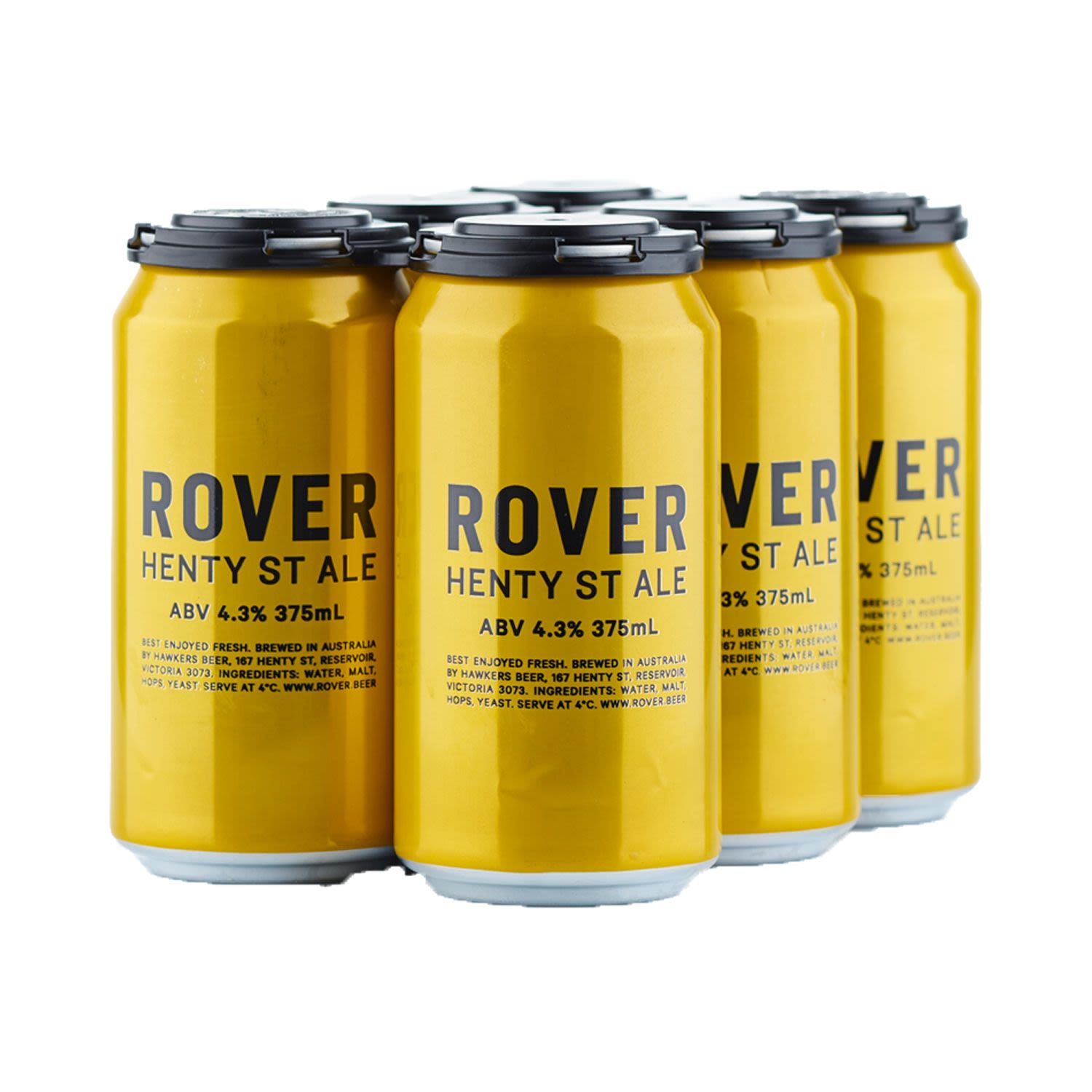 Rover Henty St Ale Can 375mL 6 Pack