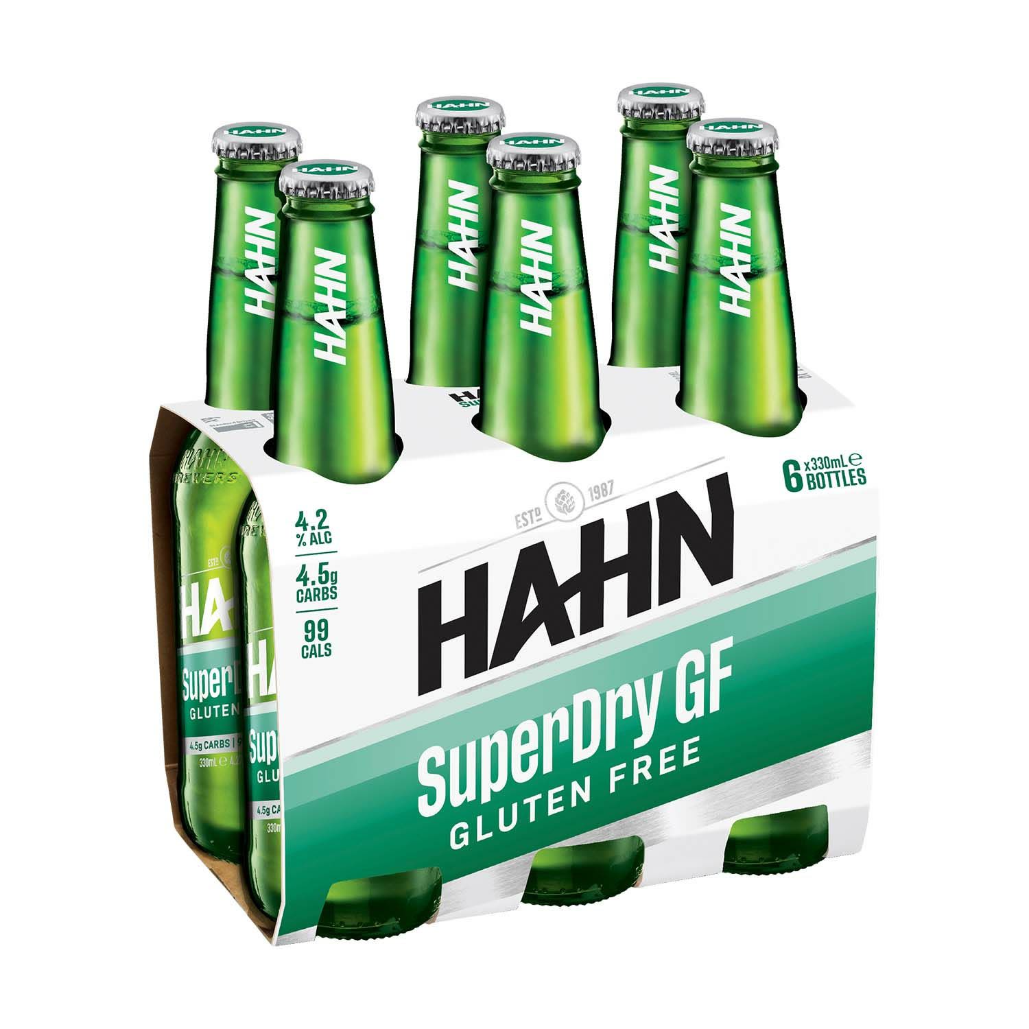Hahn Ultra Crisp Gluten Free Bottle 330mL 6 Pack