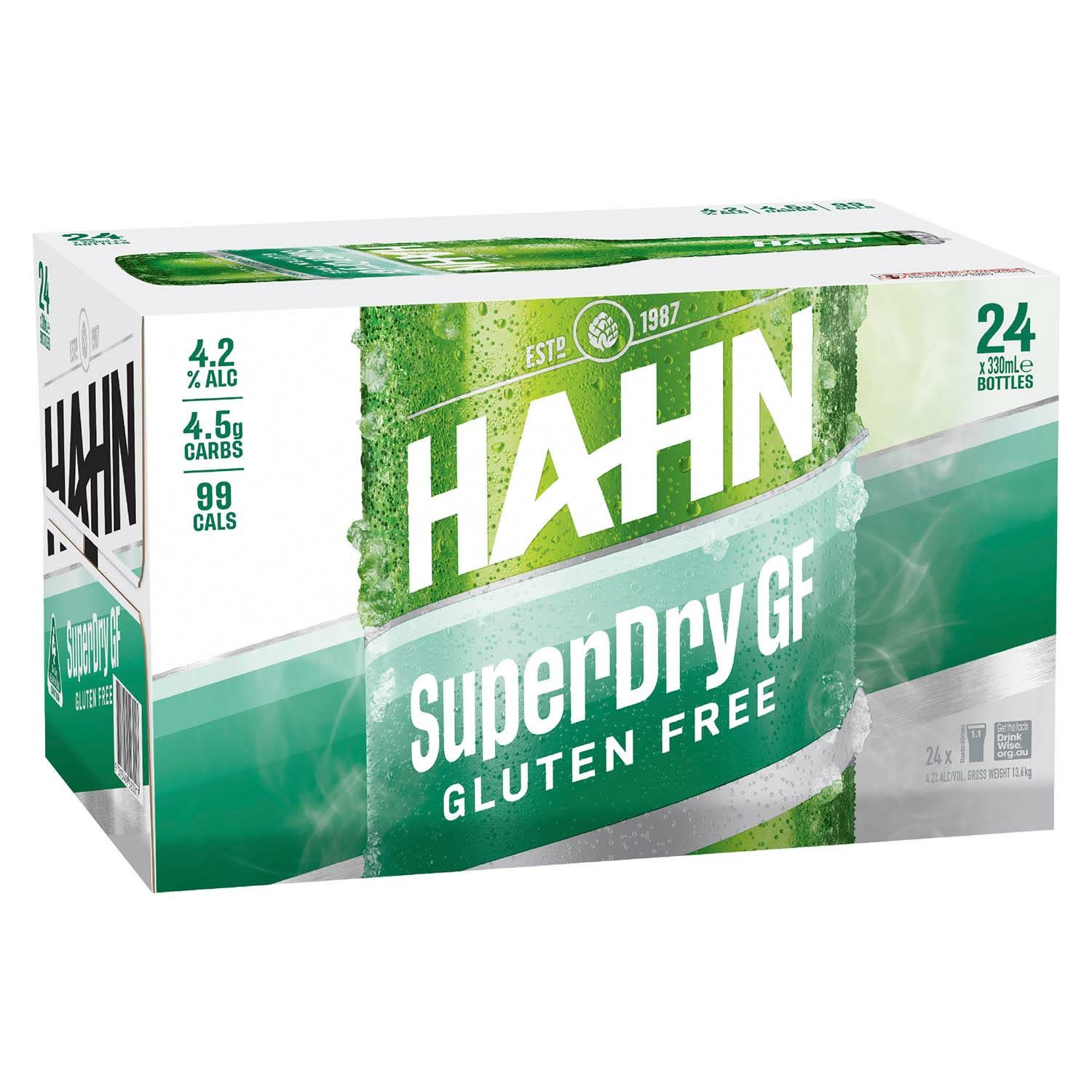 Hahn Ultra Crisp Gluten Free Bottle 330mL 24 Pack