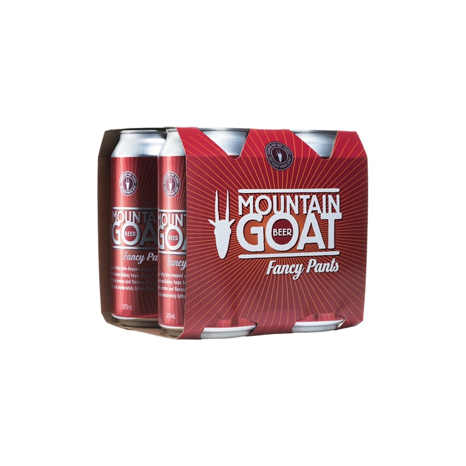 Mountain Goat Fancy Pants Amber Ale Can 375mL 4 Pack