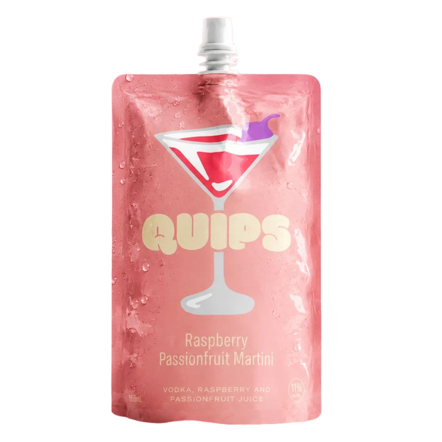 Quips Raspberry Passionfruit Martini 168mL 24 Pack