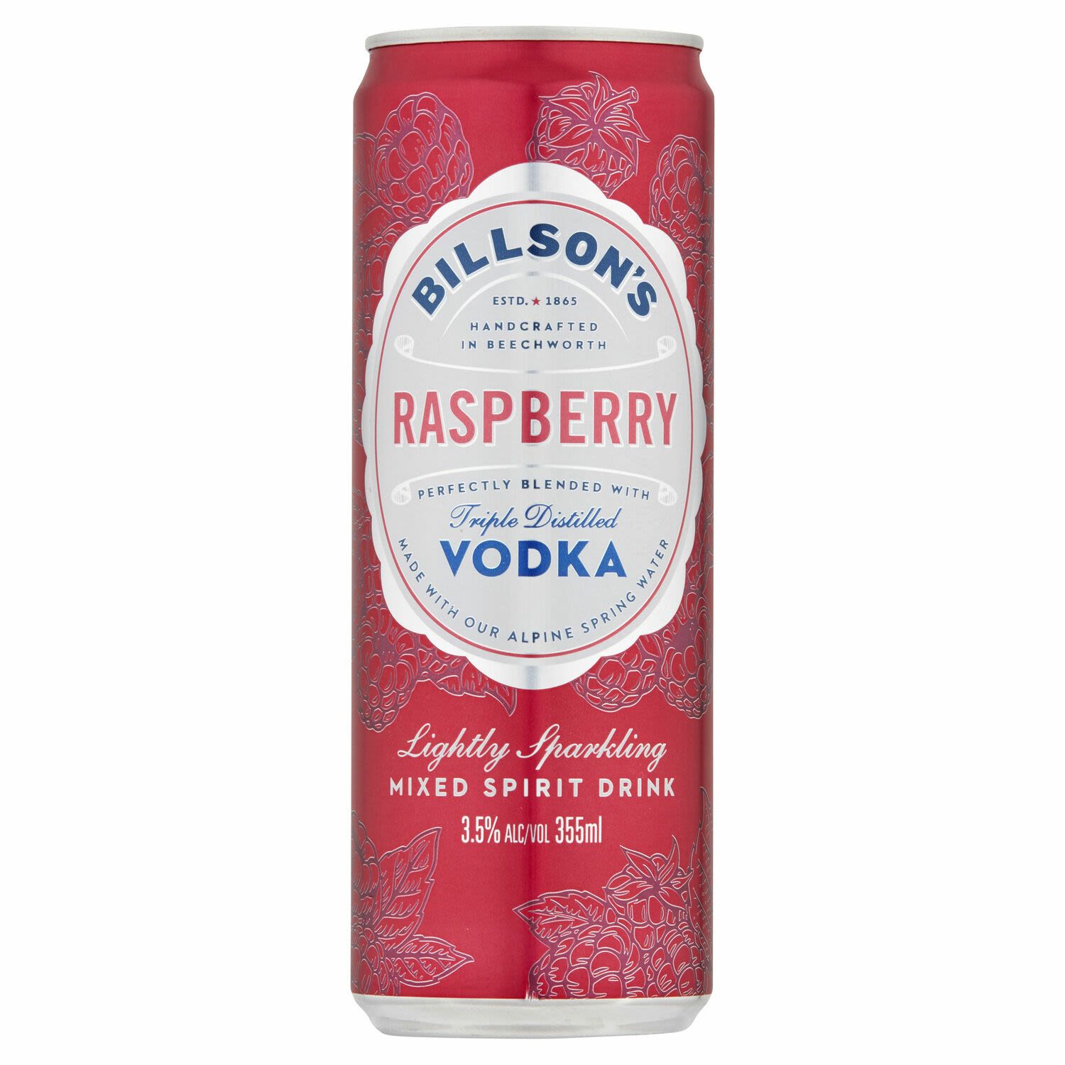 Billson's Vodka with Raspberry Can 355mL
