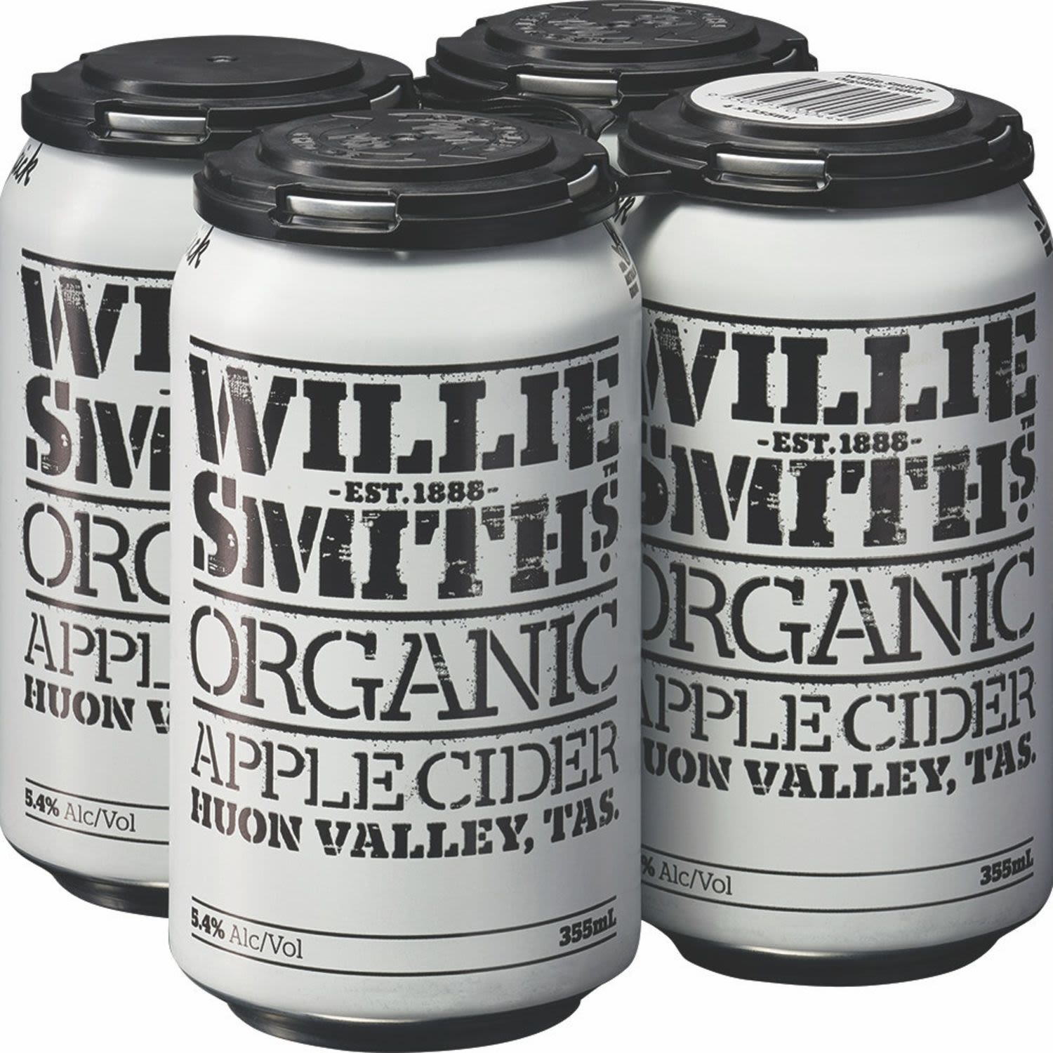 Willie Smith Organic Cider Can 355mL 4 Pack