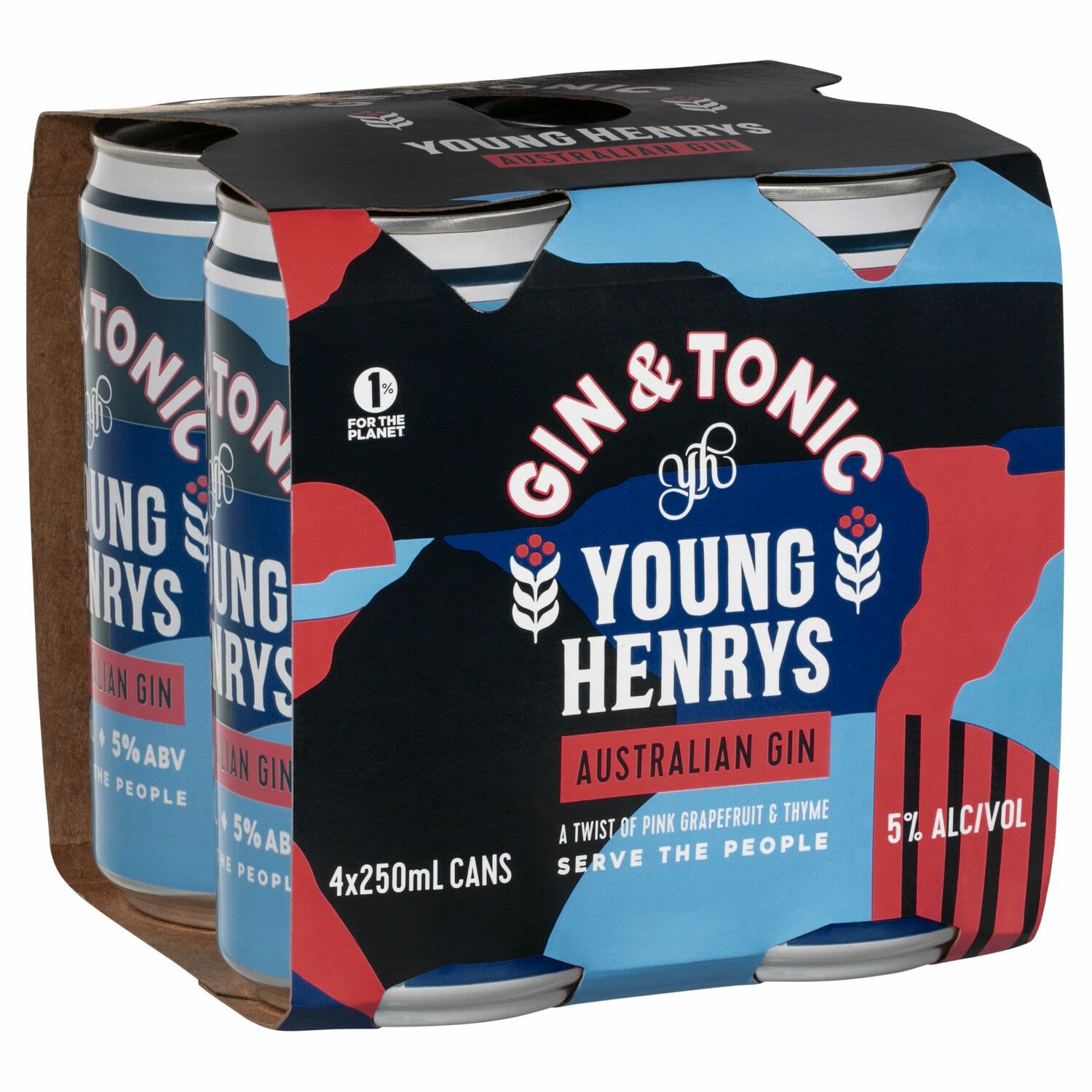 Young Henry's Gin & Tonic Can 250mL 4 Pack