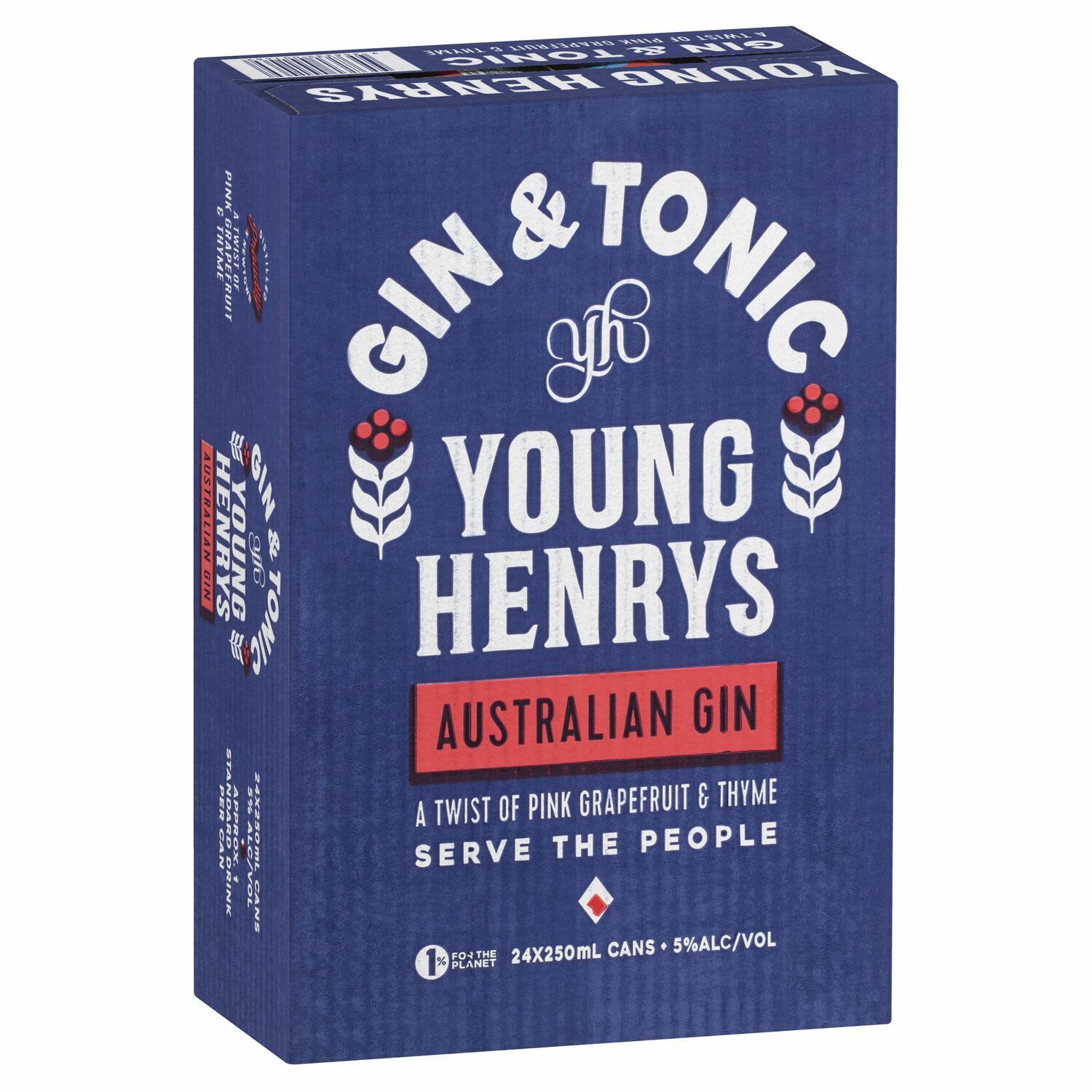 Young Henry's Gin & Tonic Can 250mL 24 Pack