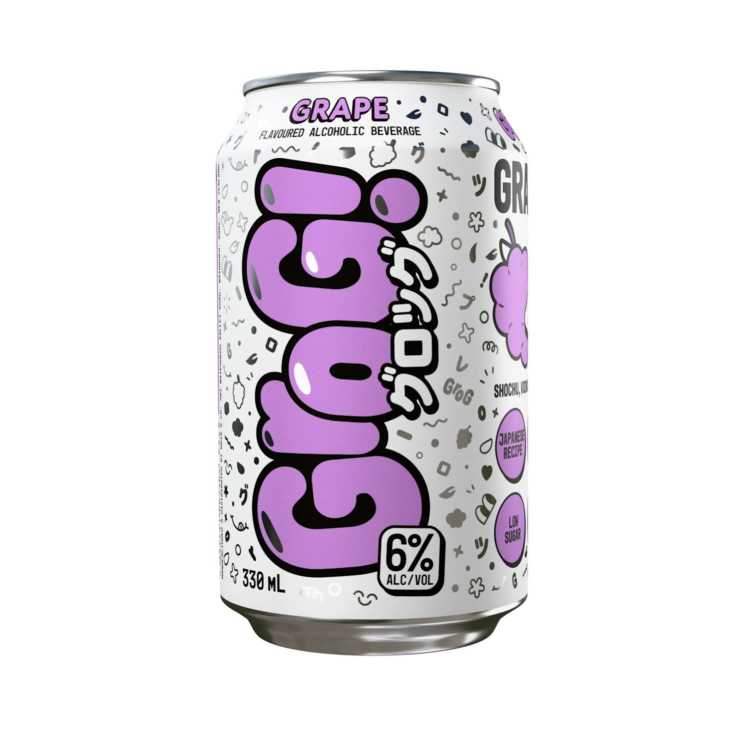 Grog Grape 330mL Can 16 Pack