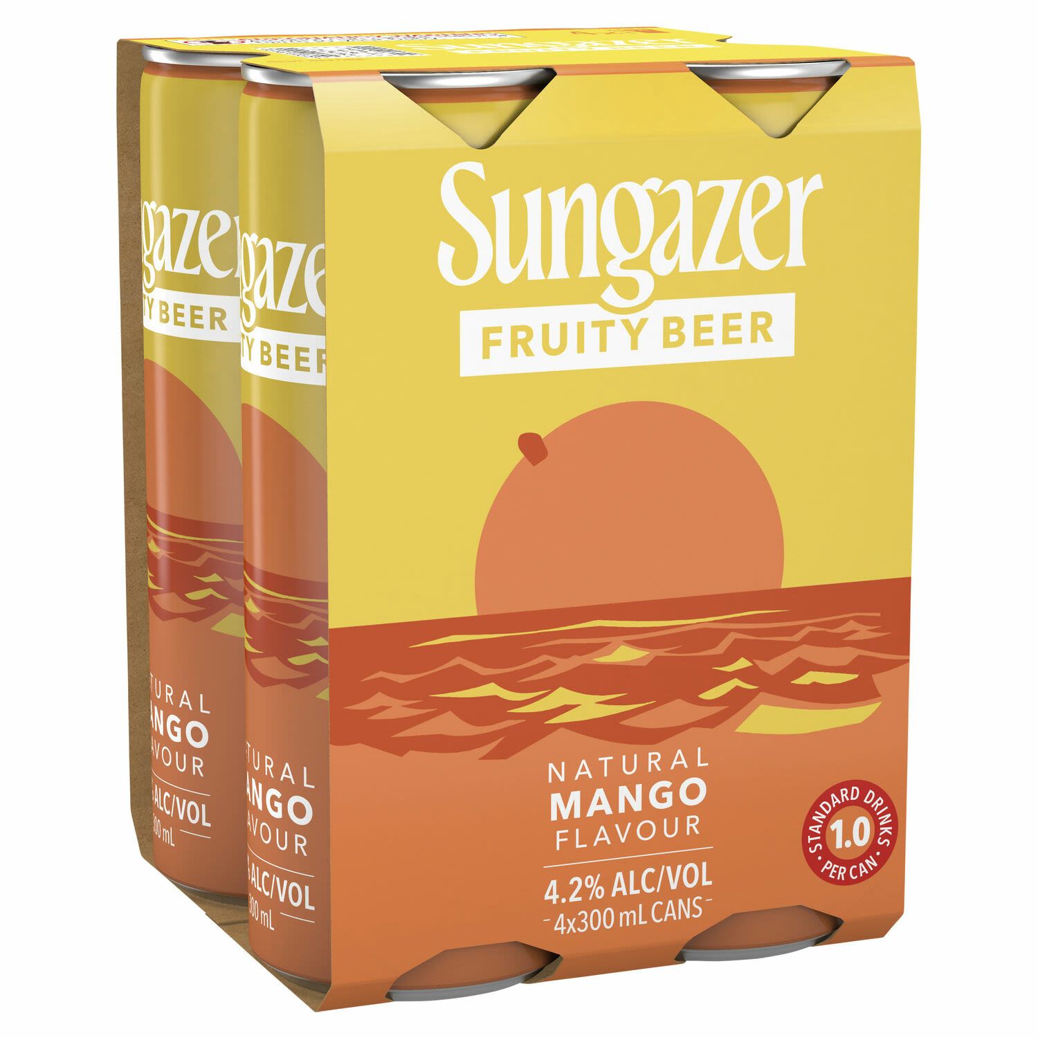 Sungazer Mango Fruity Beer Can 300mL 4 Pack