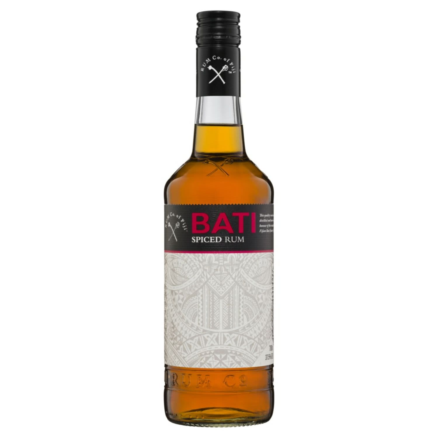 This award winning BATI rum have been proudly distilled by RUM Co of Fiji. Handcrafted with the finest local ingredients, and filtered through a unique coconut shell carbon, these premium rums provide a deliciously smooth, and distinctively clean taste. BATI should be enjoyed by those who enjoy quality rum. SERVE YOUR TRIBE, HONOUR THE CHIEF. Bati [bah-ti] were the fearsome Fijian warriors and protectors of their homeland.<br /> <br />Alcohol Volume: 37.50%<br /><br />Pack Format: 6 Pack<br /><br />Standard Drinks: 21</br /><br />Pack Type: Bottle<br /><br />Country of Origin: Fiji<br />