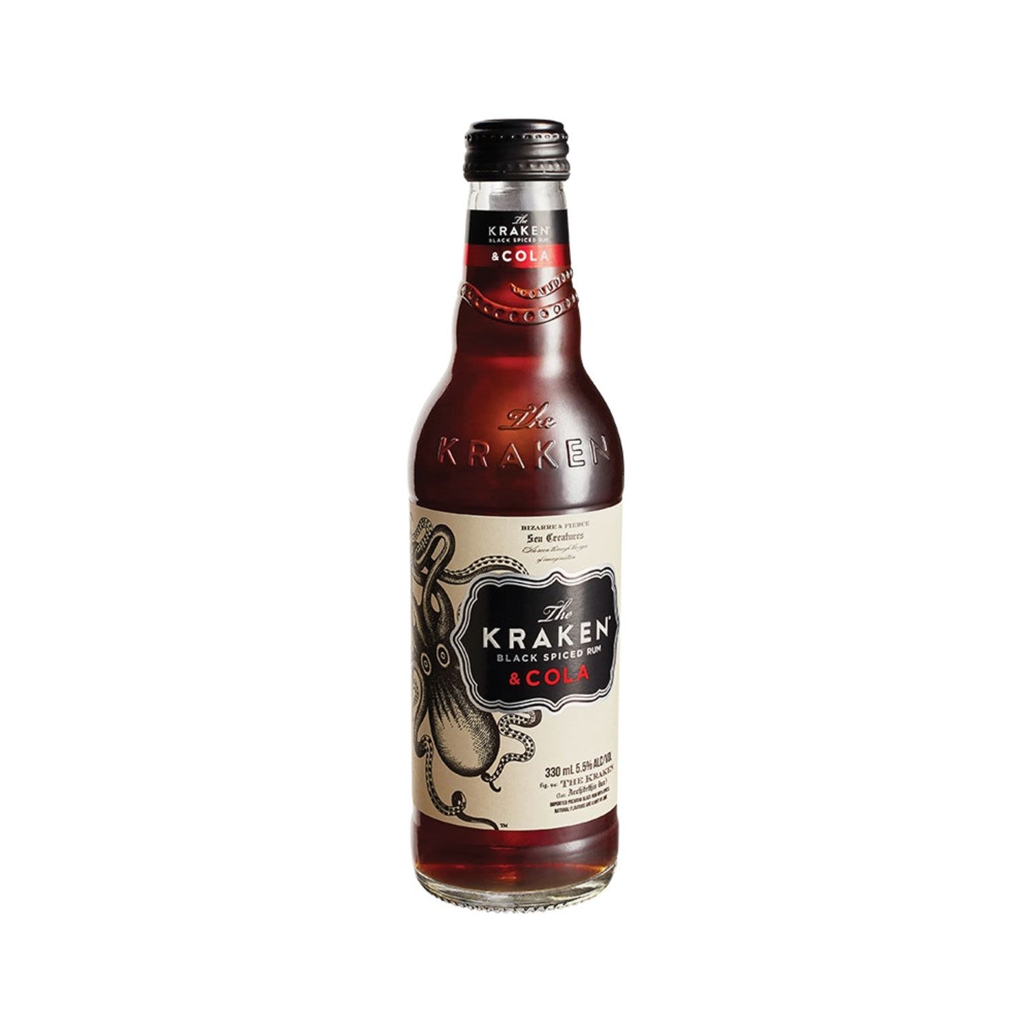 Kraken Black Spiced Rum & Cola Bottle 330mL 24 Pack