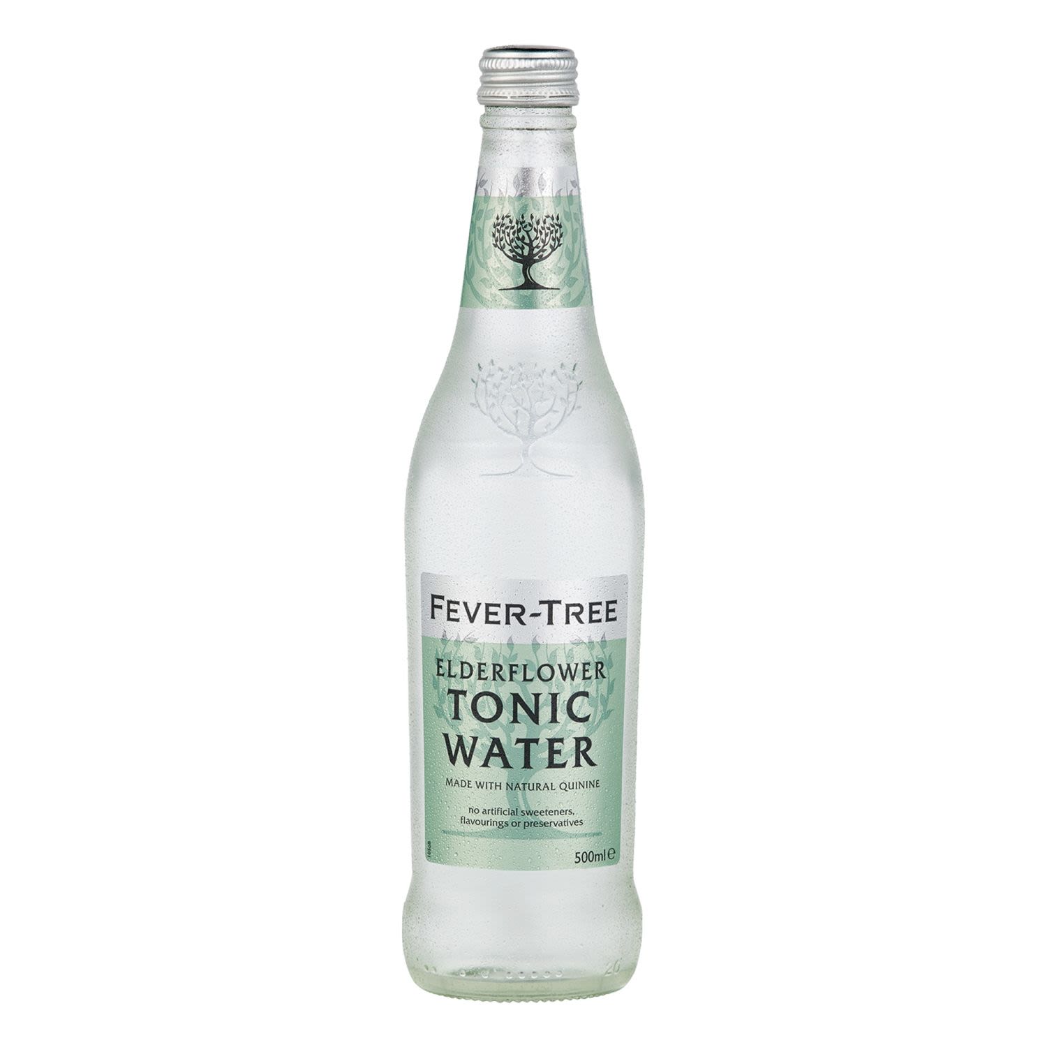 Fever Tree Elderflower Tonic Water Bottle 500mL 8 Pack