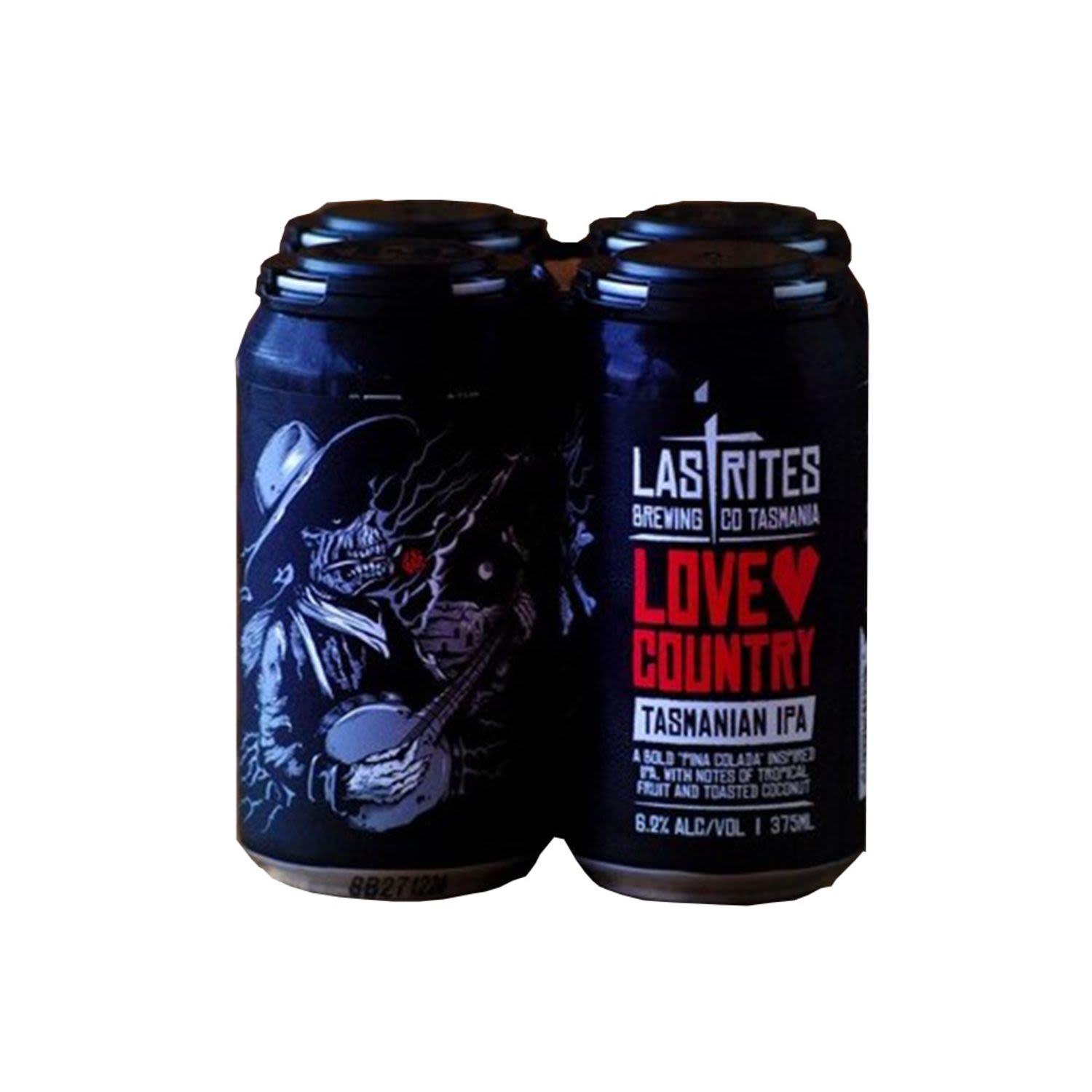 Last Rites Love Country Tasmanian IPA Can 375mL 4 Pack