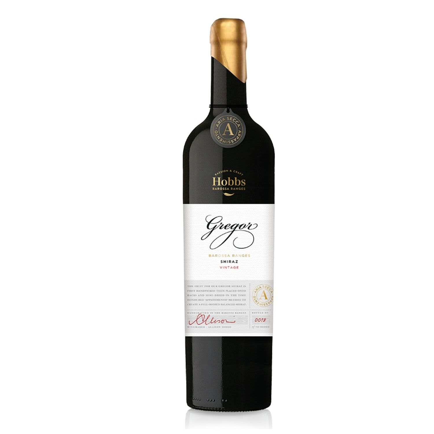 Hobbs Gregor Shiraz750mL Bottle