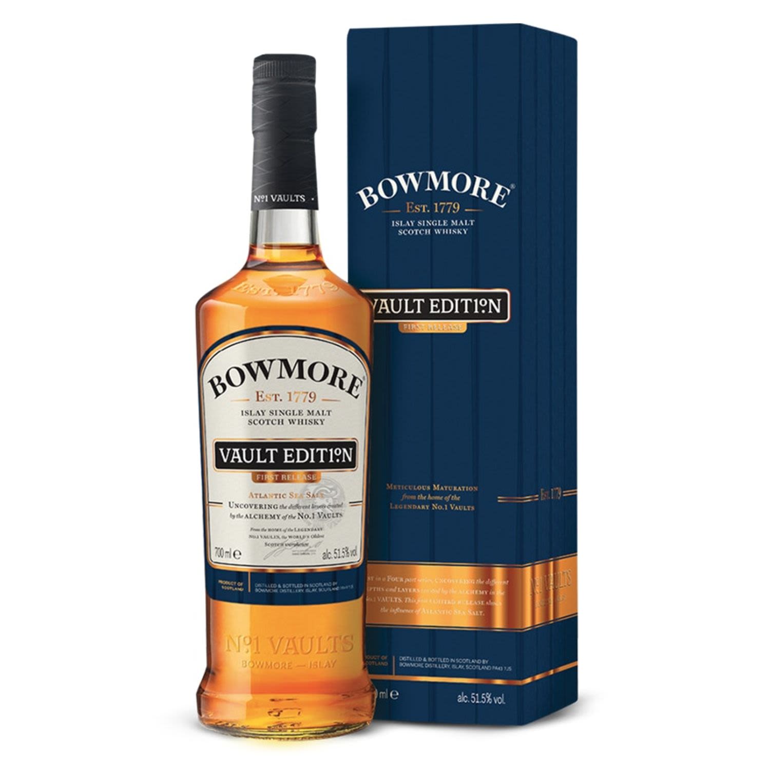 Bowmore Vault Edition 1 First Release Atlantic Sea Salt Single Malt Scotch Whisky 700mL Bottle