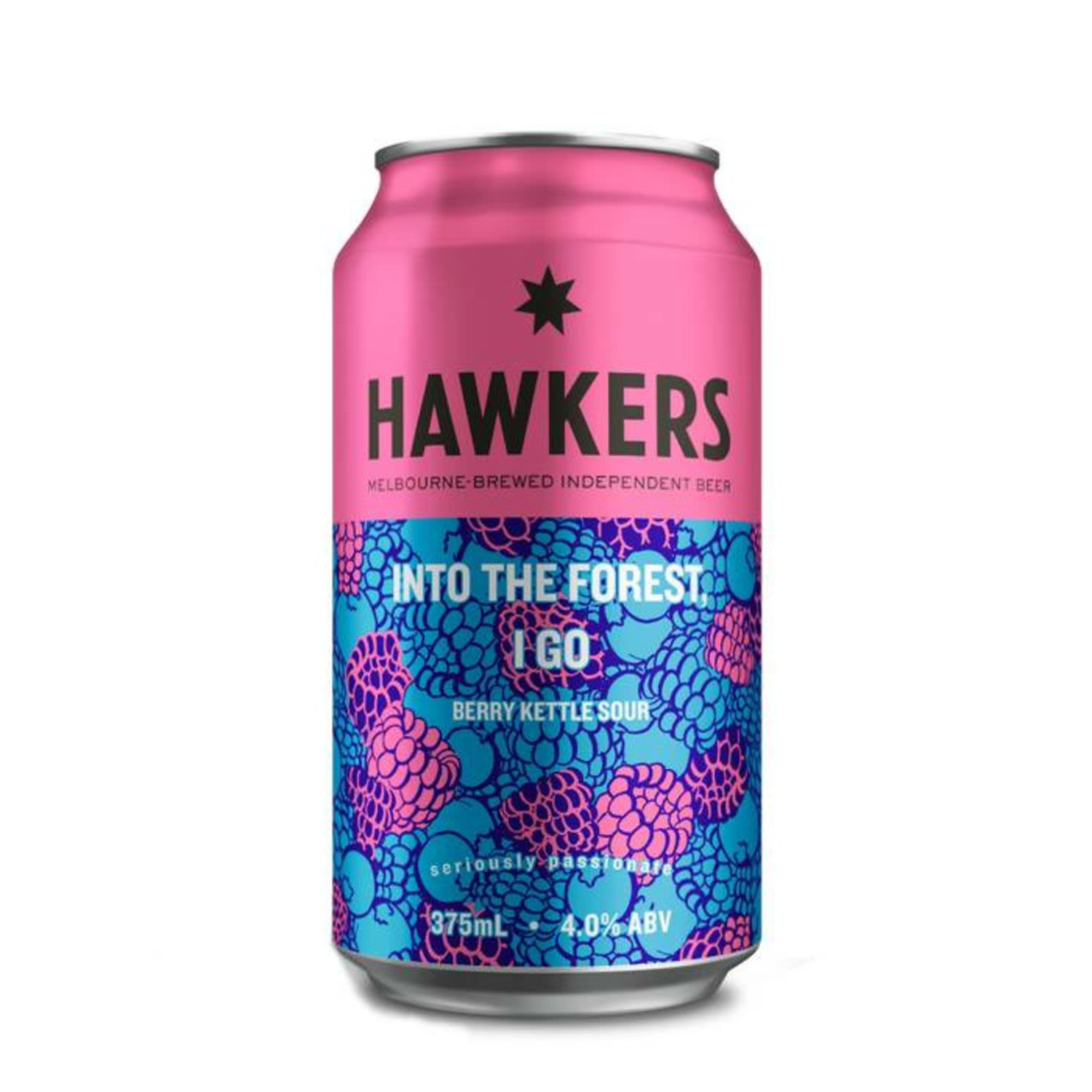 Hawkers Into the Forest, I Go Berry Kettle Sour 375mL Can