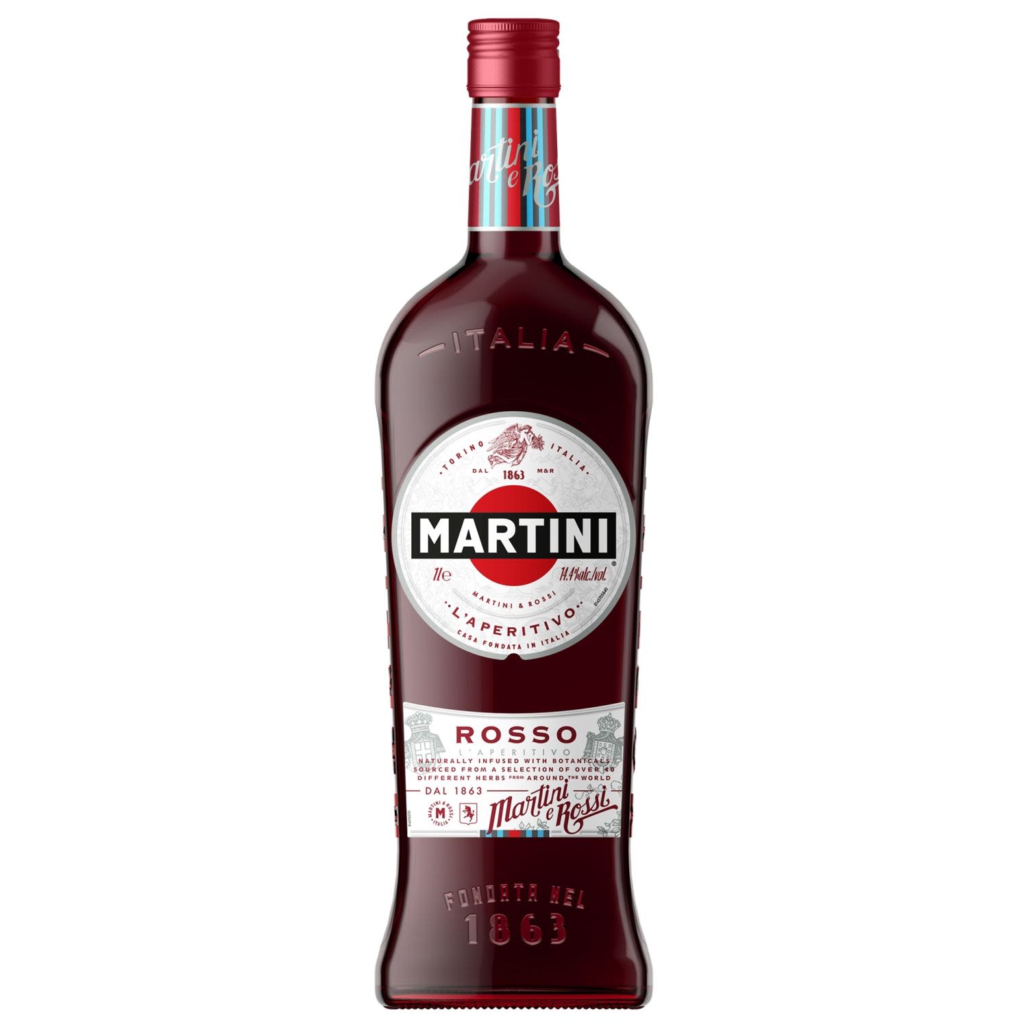 Martini Rosso Vermouth 1L<br /> <br />Alcohol Volume: 14.00%<br /><br />Pack Format: Bottle<br /><br />Standard Drinks: 11.4</br /><br />Pack Type: Bottle<br /><br />Country of Origin: Italy<br /><br />Region: n/a<br /><br />Vintage: Non Vintage<br />