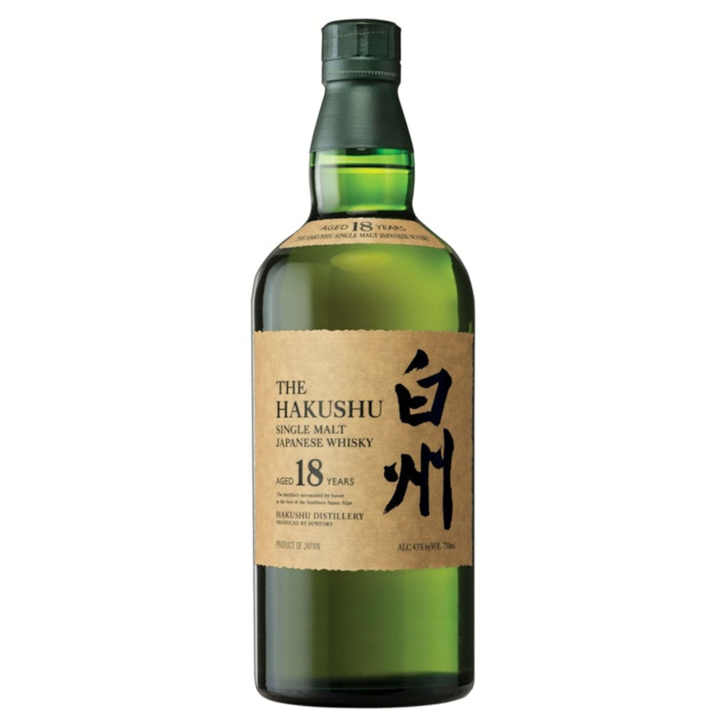 Hakushu 18 Year Old Japanese Whisky 700mL Bottle