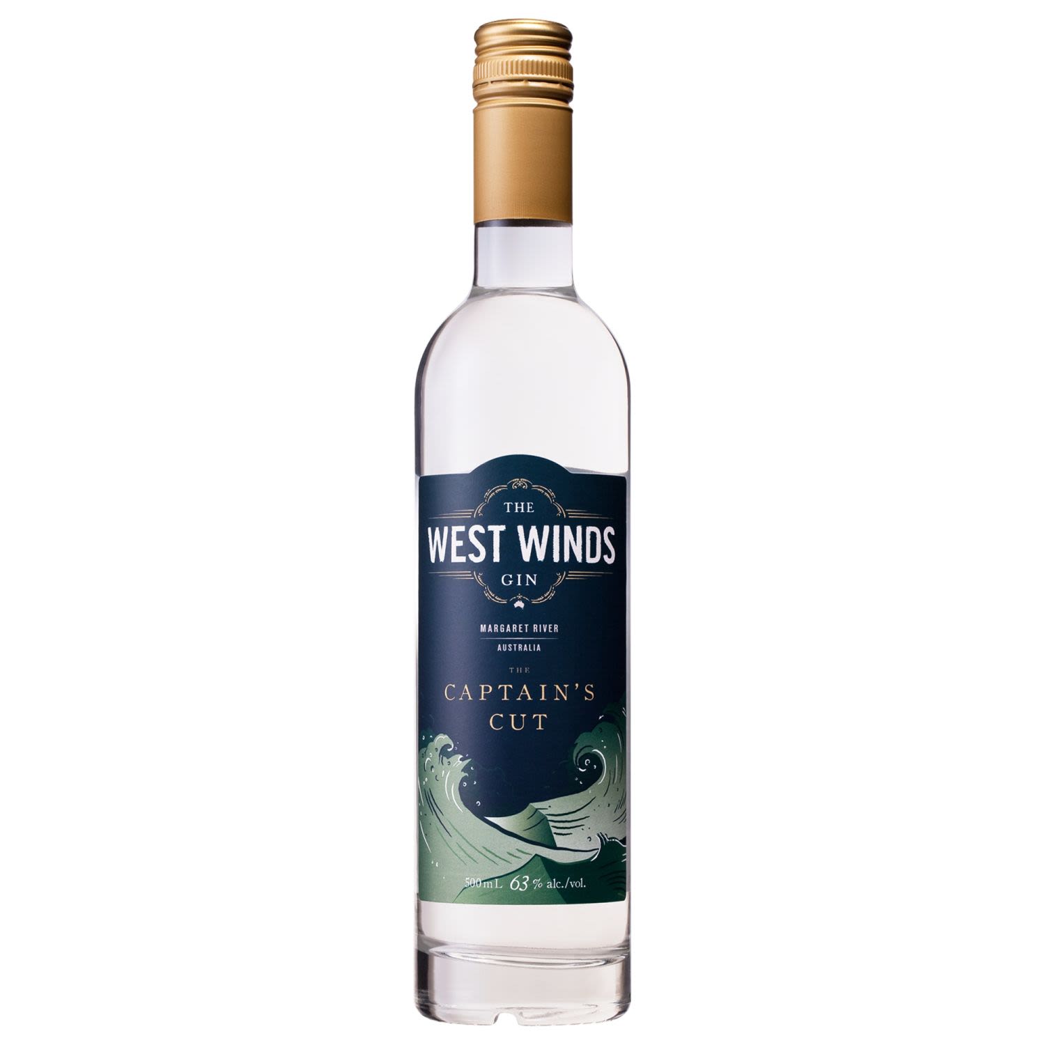 the West Winds Captain's Cut Gin 500mL Bottle