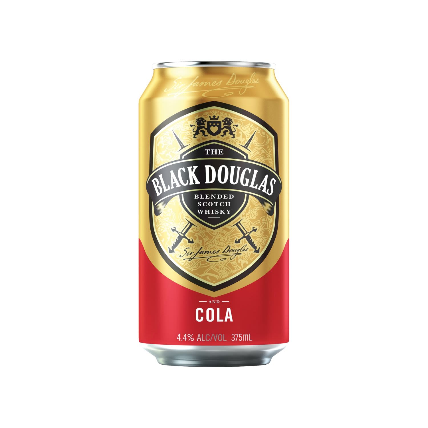 Black Douglas Whisky & Cola 4.4% Can 375mL