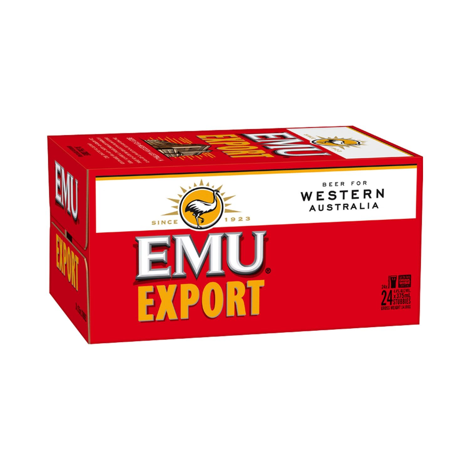 Emu Export Bottle 375mL 24 Pack