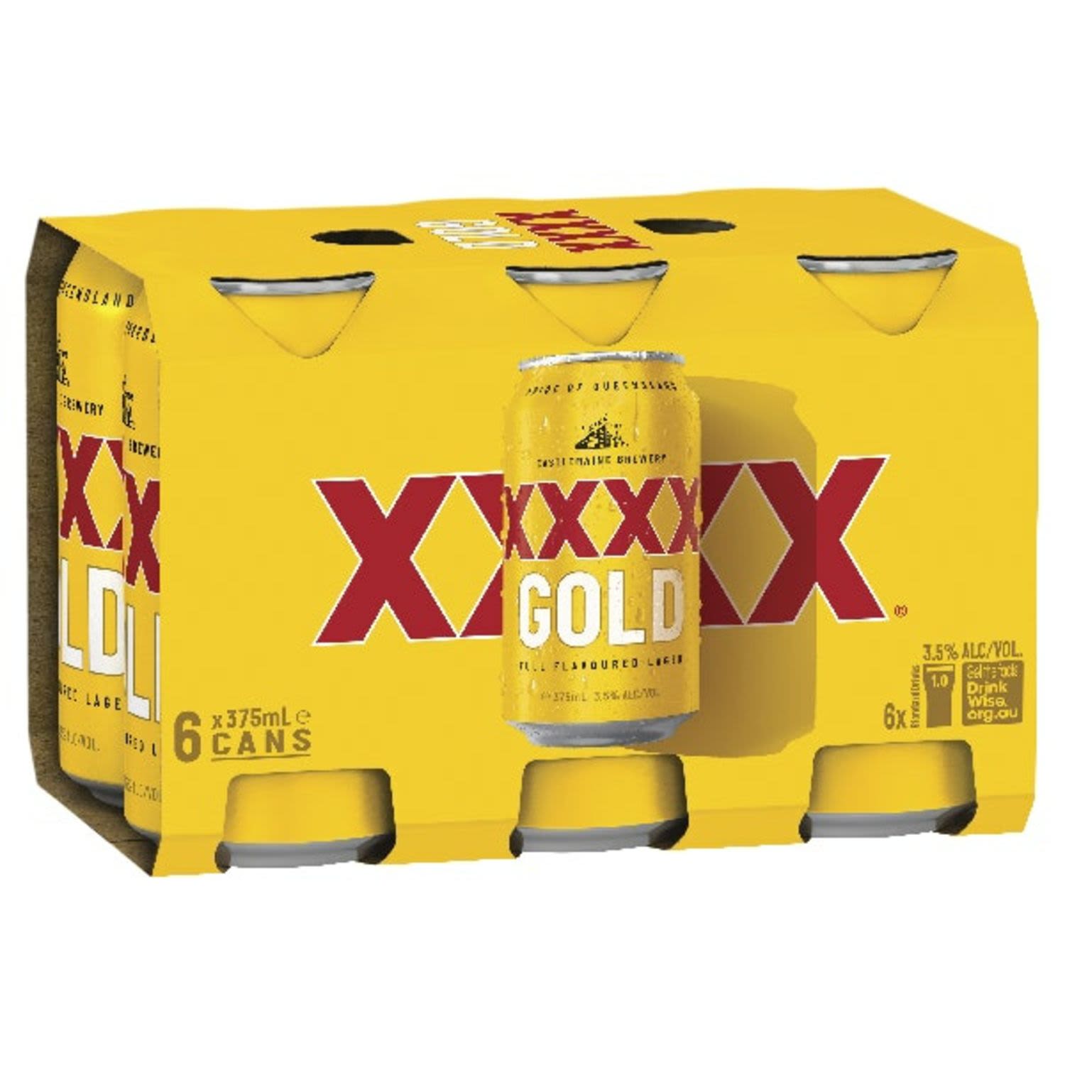 XXXX Gold Can 375mL 6 Pack