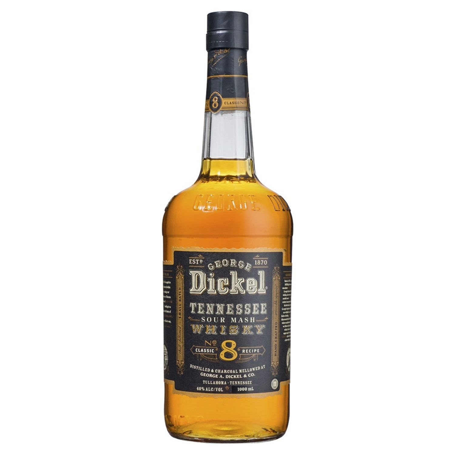 George Dickel No 8 Tennessee Sour Mash Whisky 1L Bottle