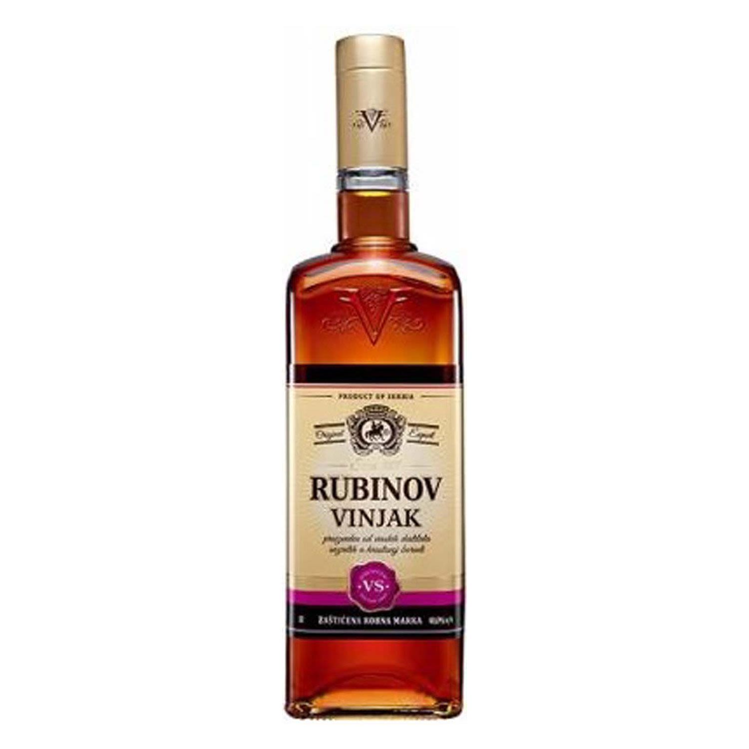 Rubinov Vinjak VS Grape Brandy 1L Bottle