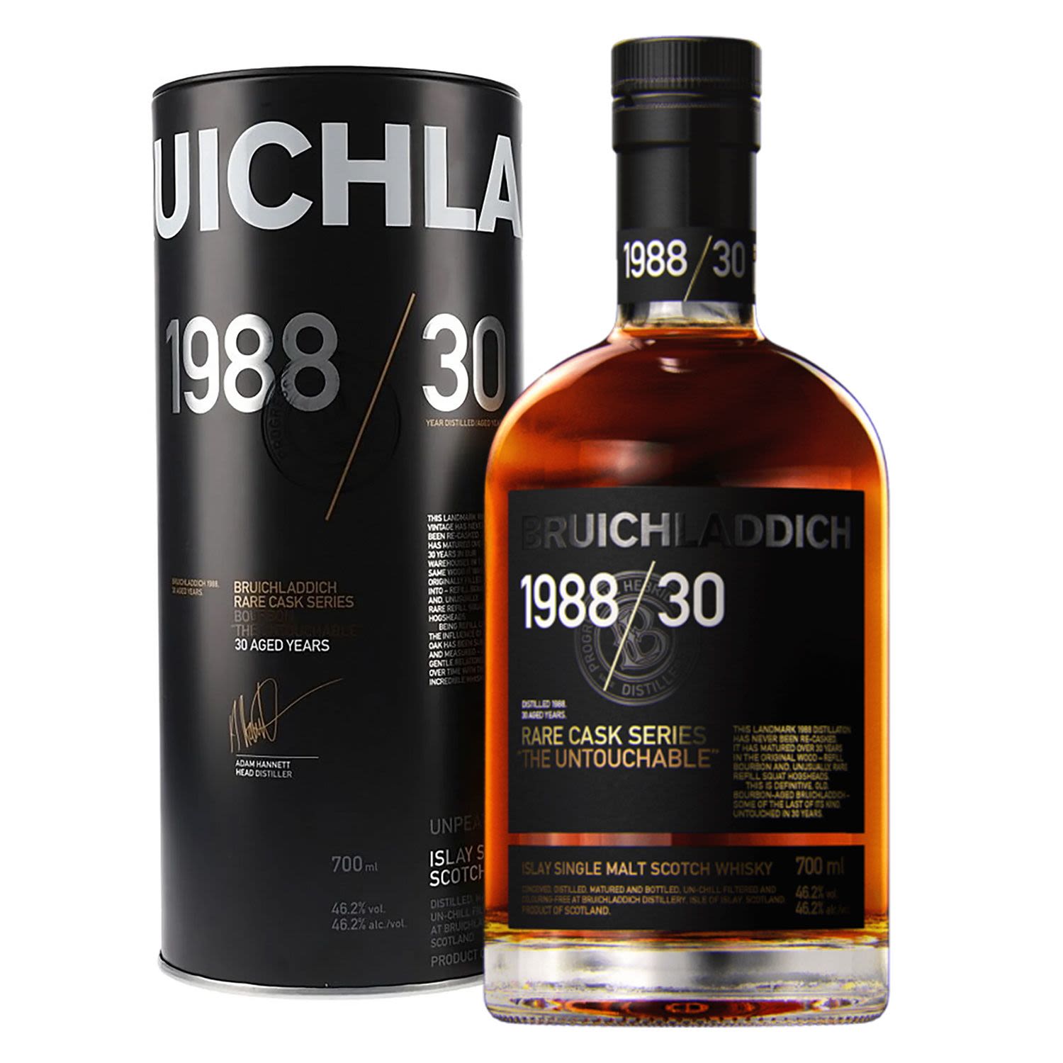 Bruichladdich Rare Cask Series 1988 "The Untouchable" 30 Year Old Single Malt Scotch Whisky700mL Bottle