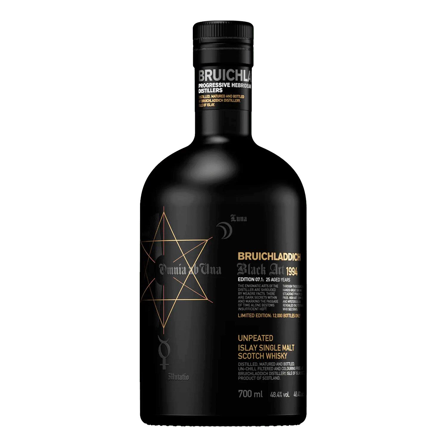 Bruichladdich Black Art 1994 Edition 7.1 25 Year Old Single Malt Scotch Whisky 700mL Bottle