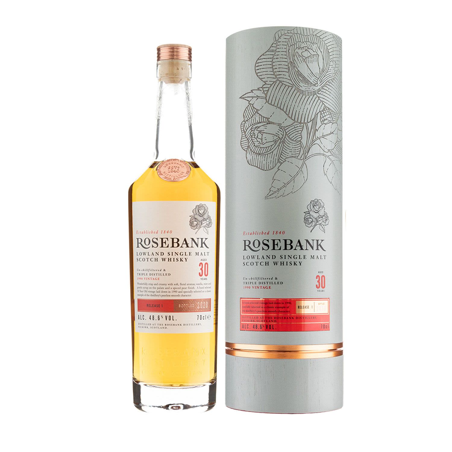 Rosebank 30 Year Old 2020 Release 1 Single Malt Scotch Whisky 700mL Bottle