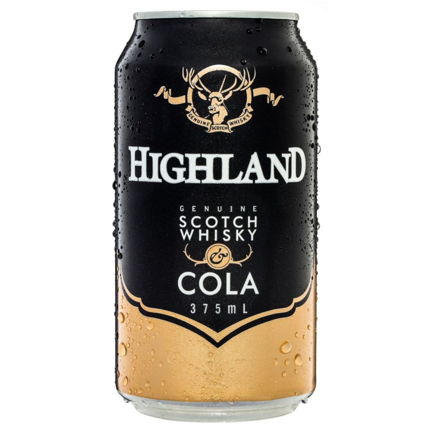 Highland Genuine Scotch Whisky & Cola 4.8% Can 375mL
