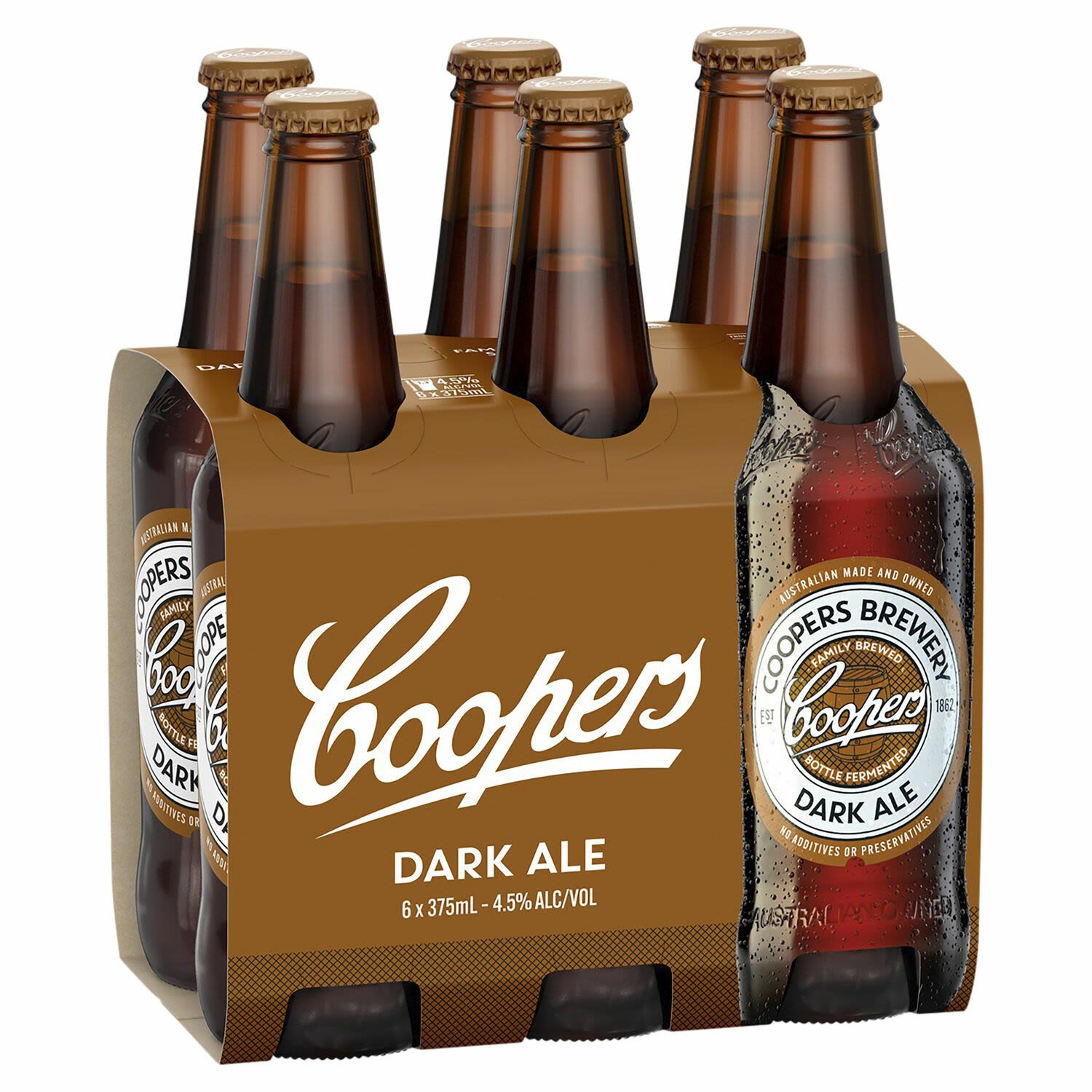Coopers Dark Ale Bottle 375mL 6 Pack