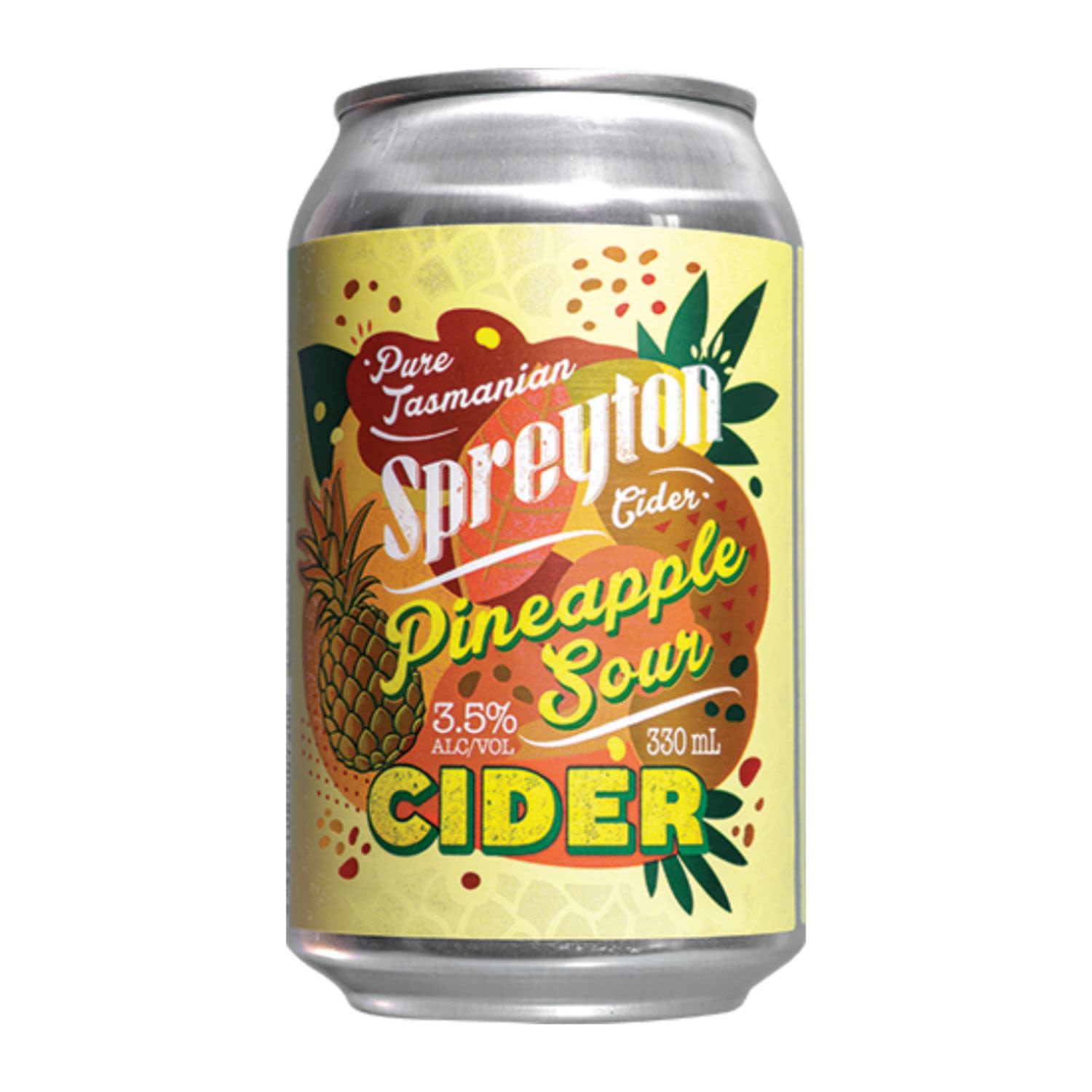 Spreyton Pineapple Sour Cider Can 330mL 4 Pack