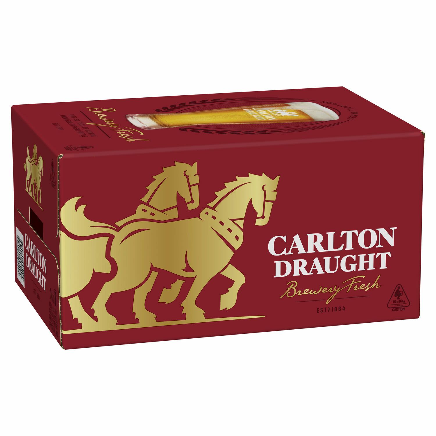 Carlton Draught Bottle 375mL 24 Pack