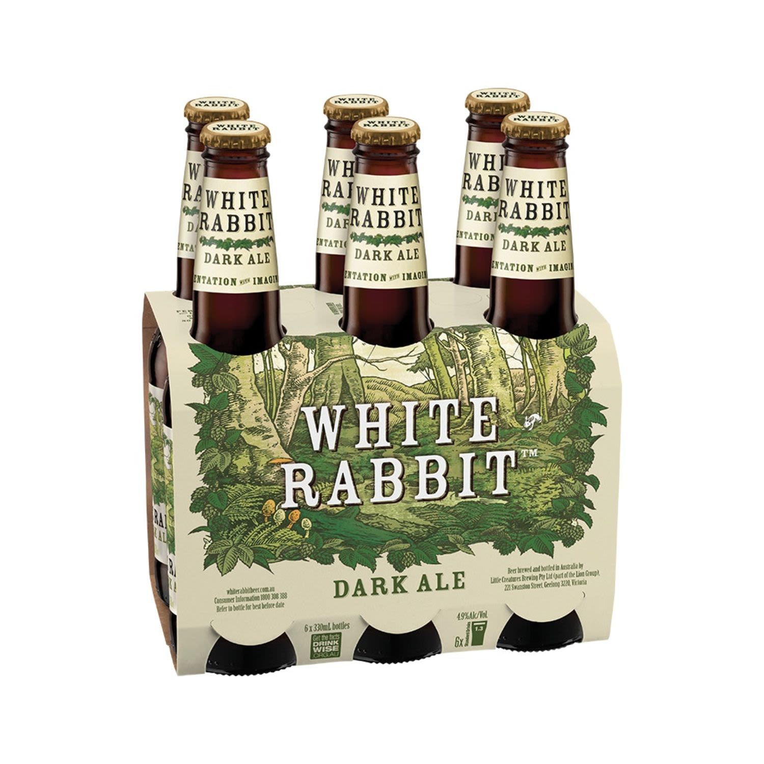 White Rabbit Dark Ale Bottle 330mL 6 Pack