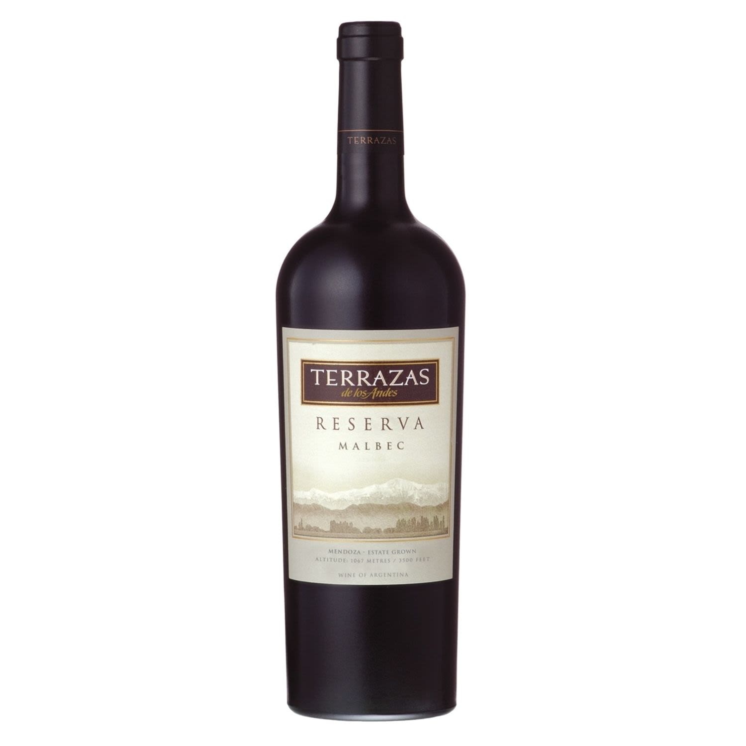 Terrazas de los Andes Reserva Malbec 750mL Bottle