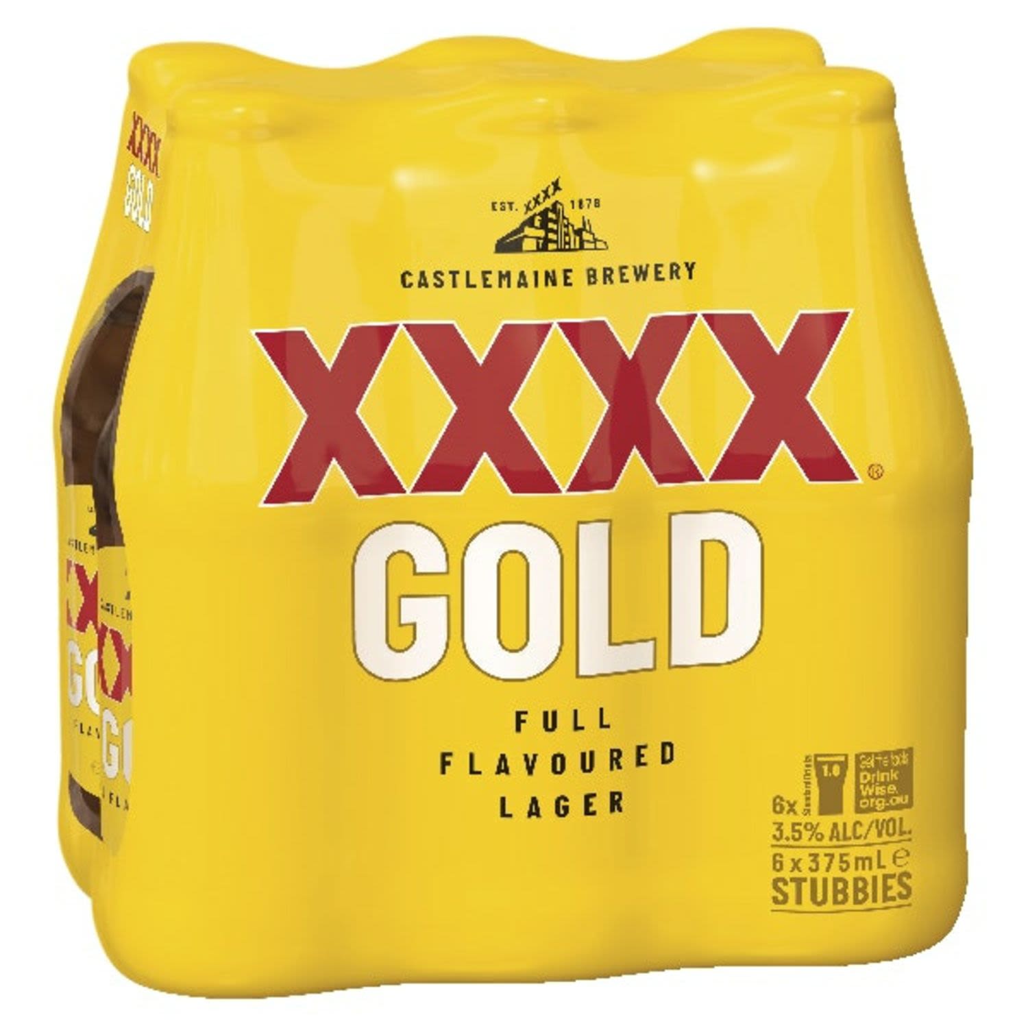 XXXX Gold Bottle 375mL 6 Pack