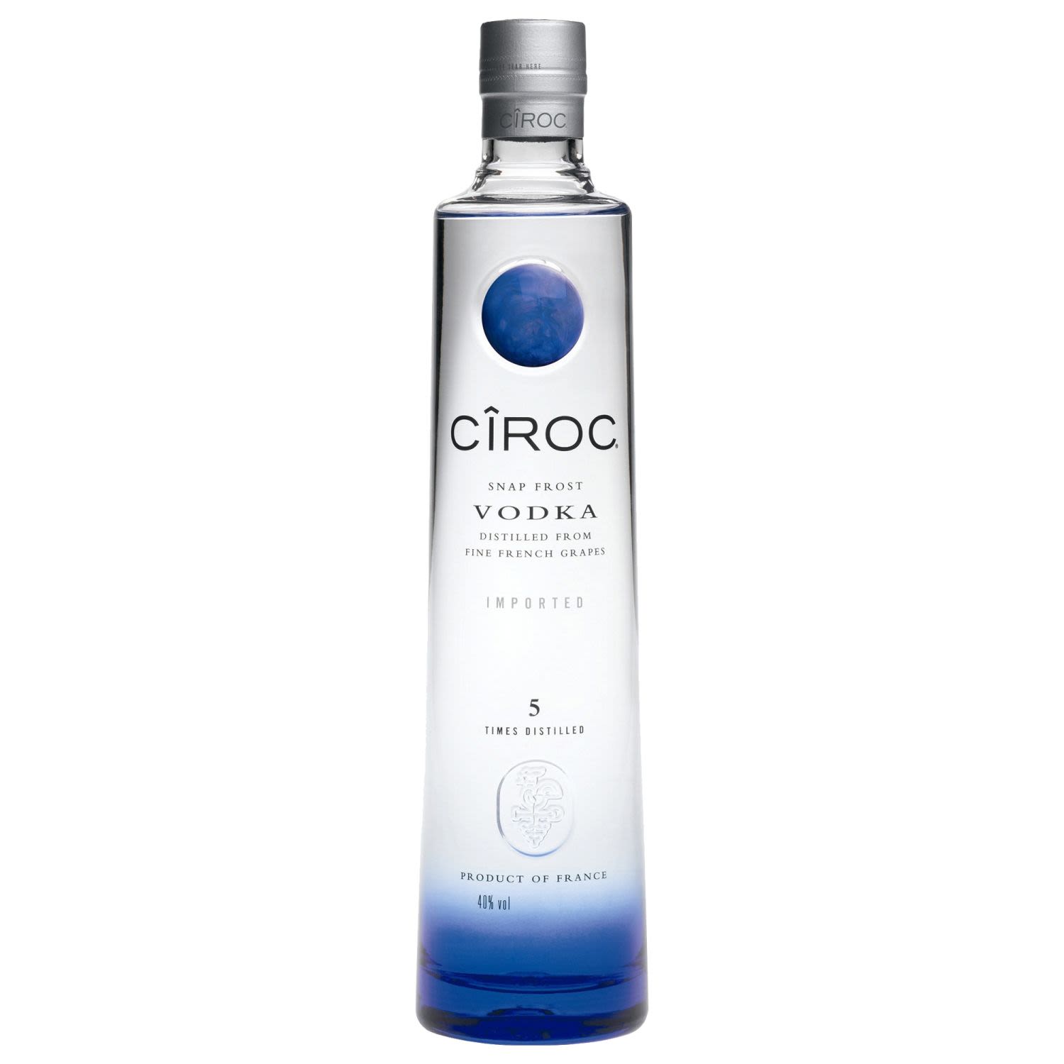 CÎROC vodka is distilled from fine French grapes. A true innovation in French craftsmanship, CÎROC vodka is distilled five times, finished in a tailor-made copper pot still in Southern France. CÎROC vodka offers a taste experience that is lusciously different and elegantly smooth.<br /> <br />Alcohol Volume: 40.00%<br /><br />Pack Format: Bottle<br /><br />Standard Drinks: 24</br /><br />Pack Type: Bottle<br /><br />Country of Origin: France<br />