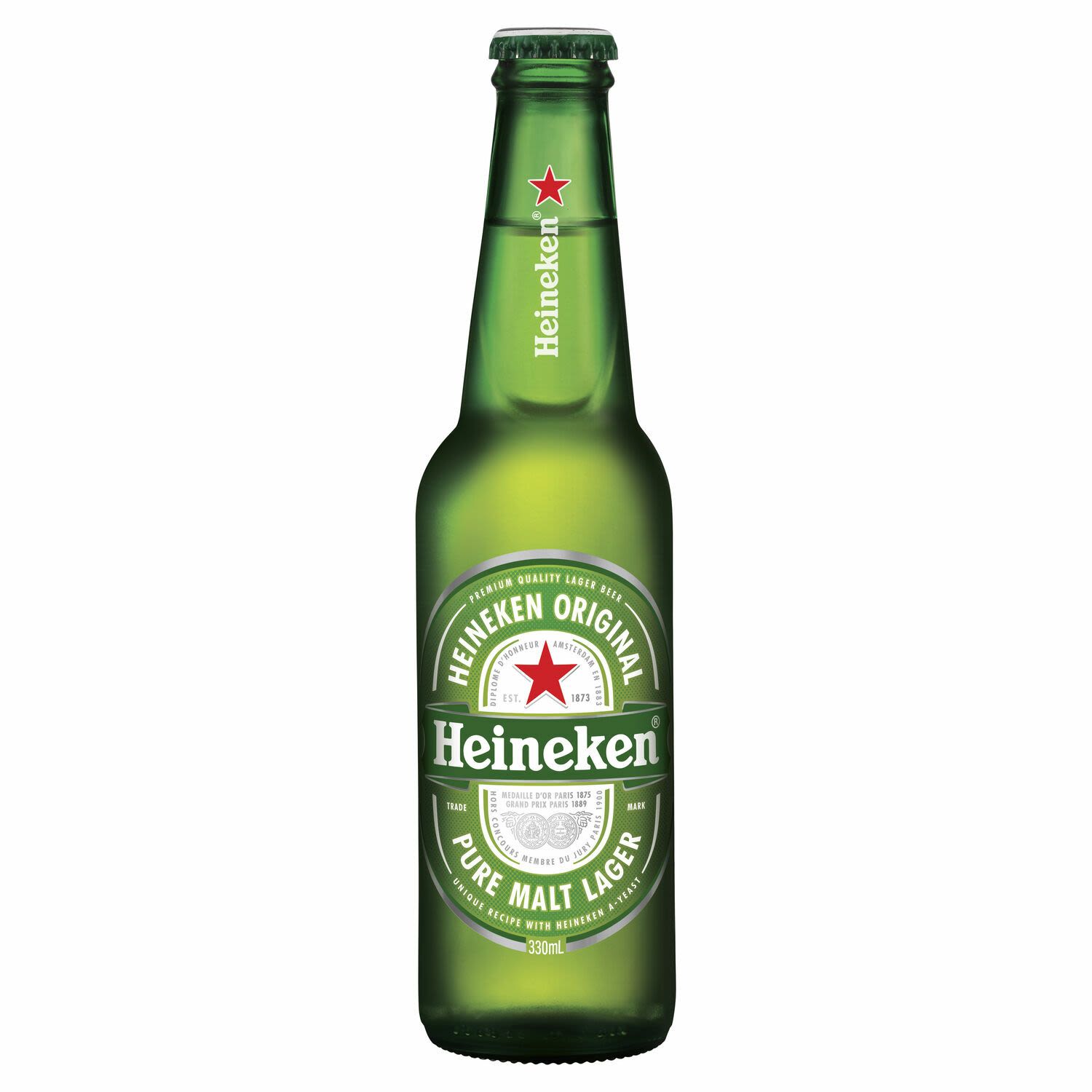 Heineken Lager Bottle 330mL 6 Pack