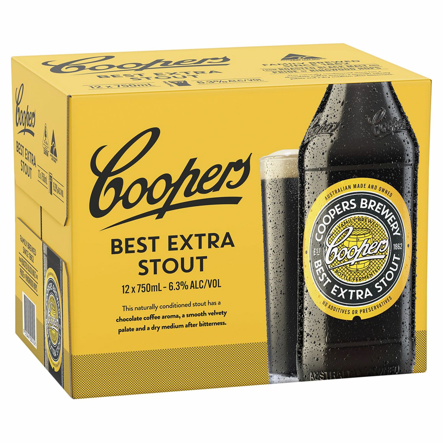 Coopers Best Extra Stout 750mL 12 Pack