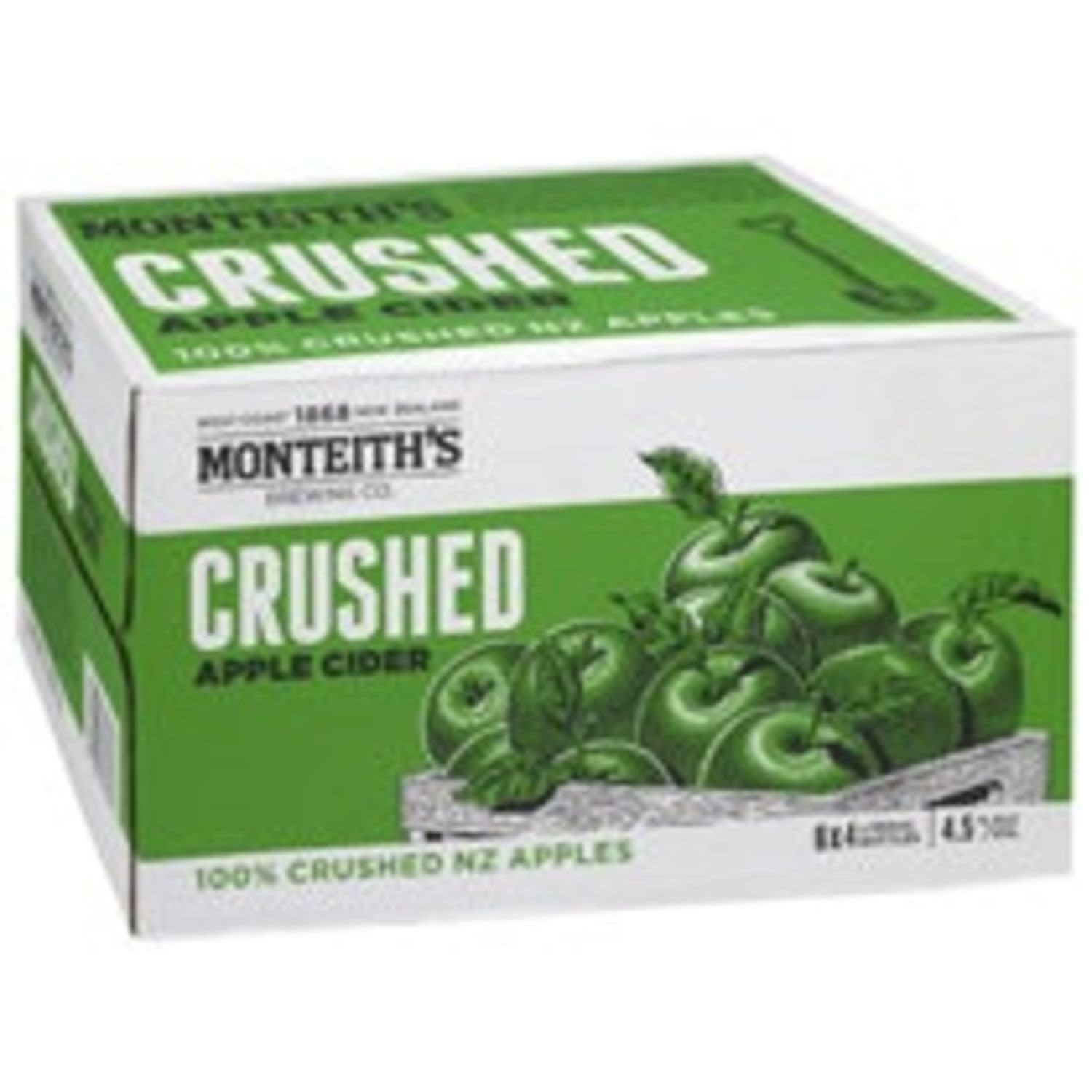 Monteiths Crushed Apple Cider Bottle 330mL 24 Pack