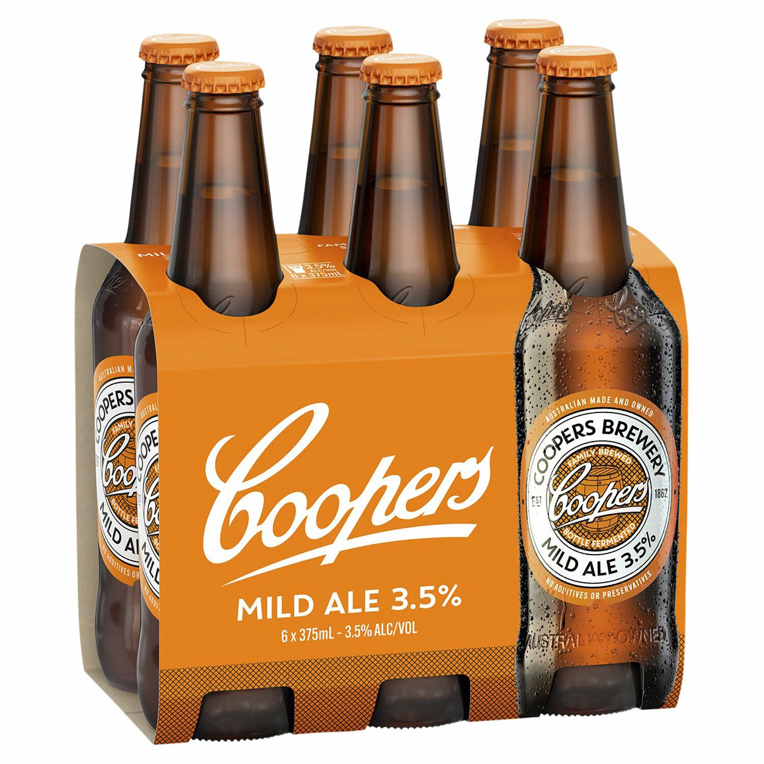 Coopers Mild Ale Bottle 375mL 6 Pack